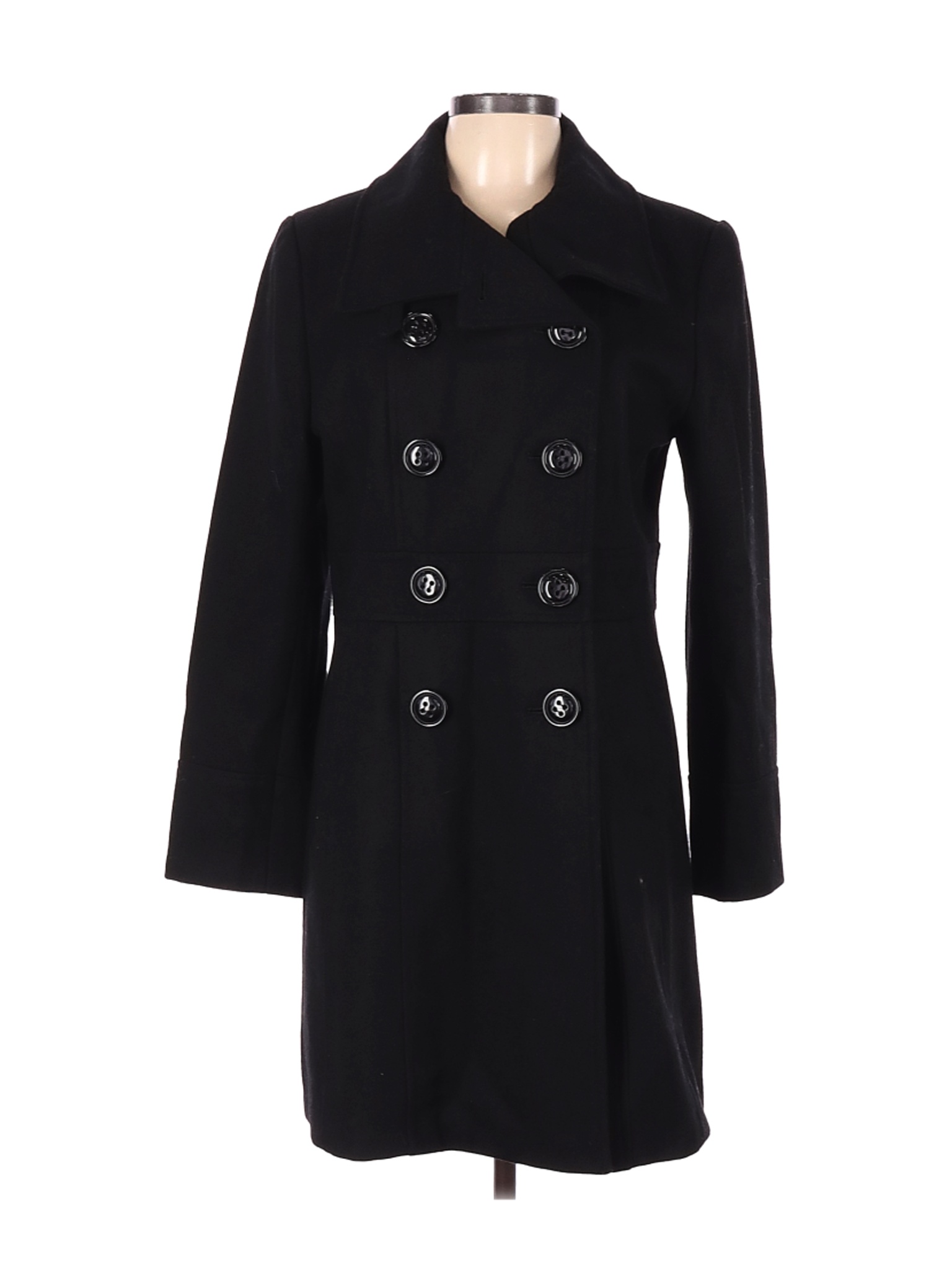 Giacca Women Black Wool Coat L | eBay