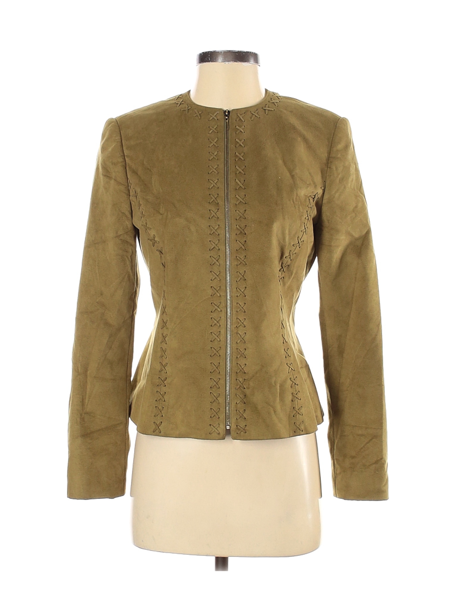 Carlisle Women Green Faux Leather Jacket 0 | eBay