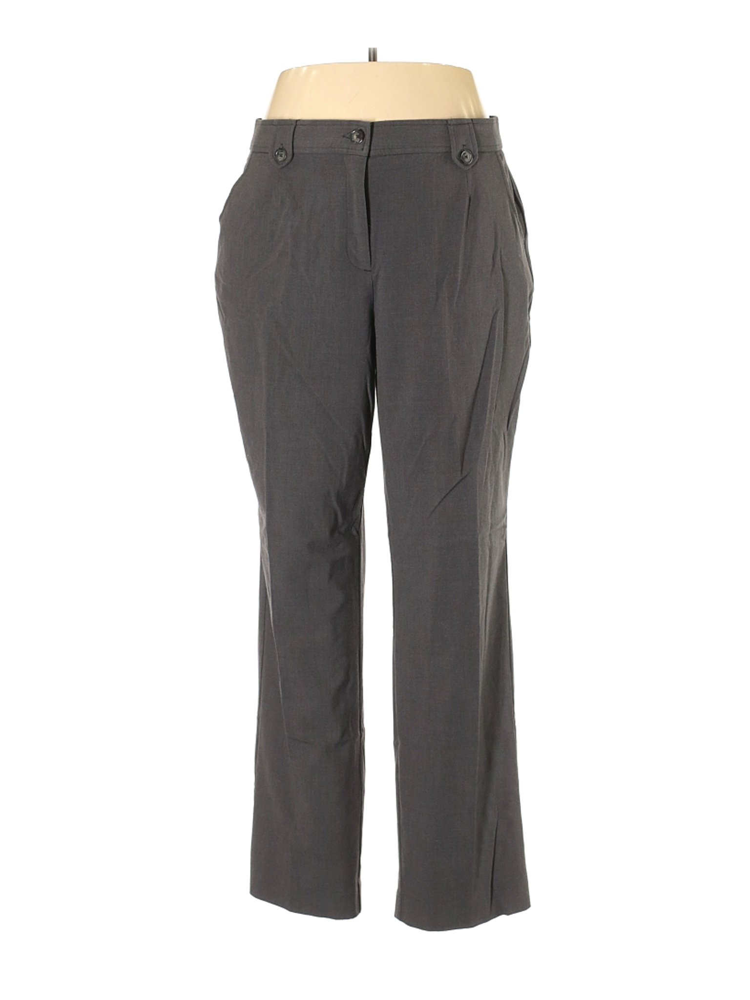 Just My Size Women Gray Dress Pants 14 Plus | eBay