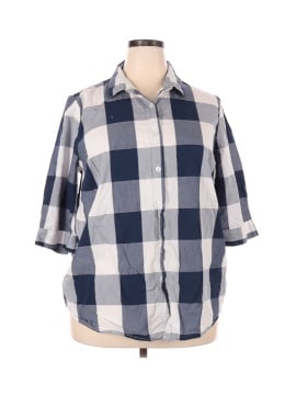 Woman Within Long Sleeve Button-Down Shirt (view 1)