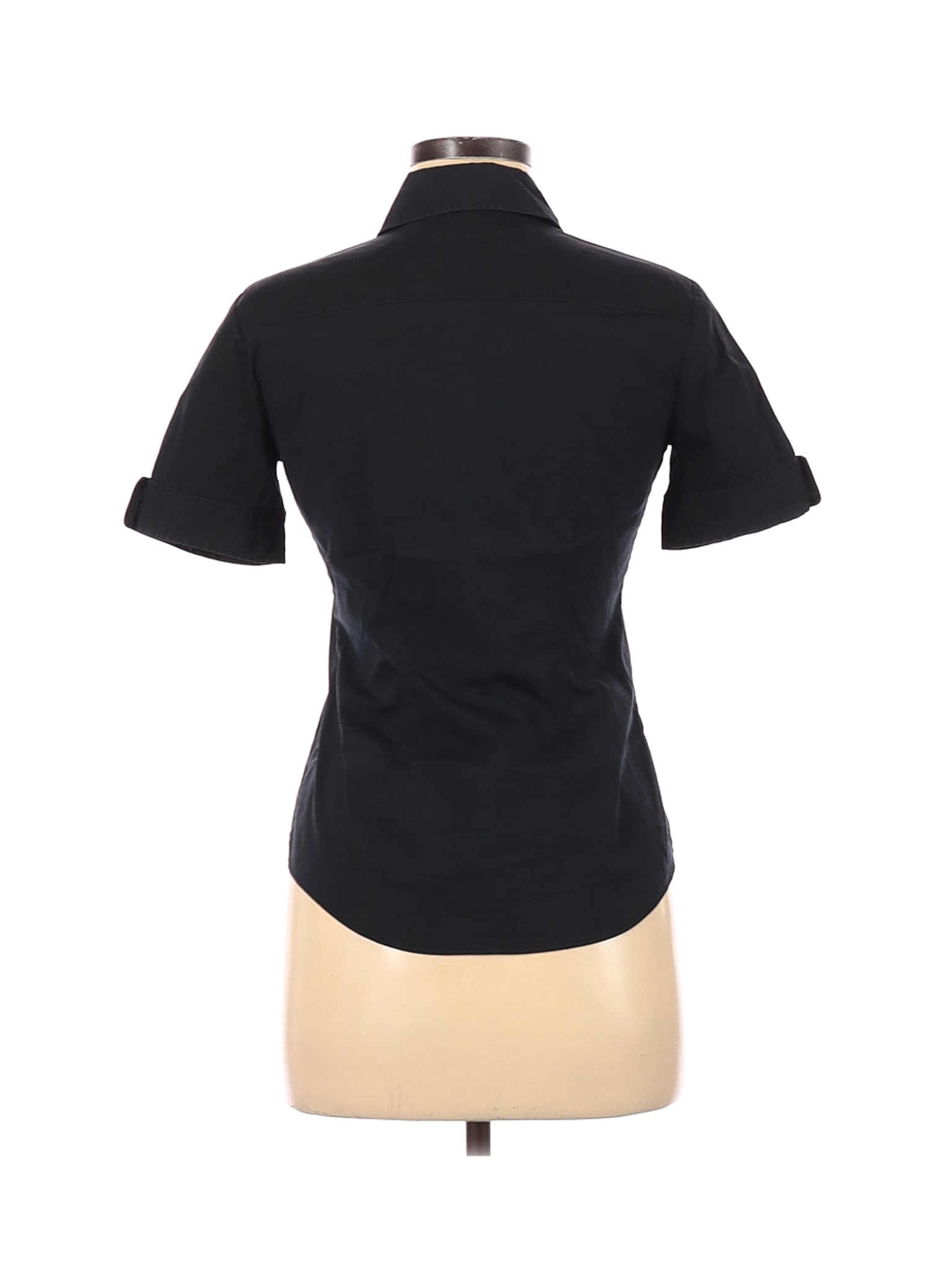 Eileen Fisher 100% Silk Solid Black Sleeveless Blouse Size XL - 66