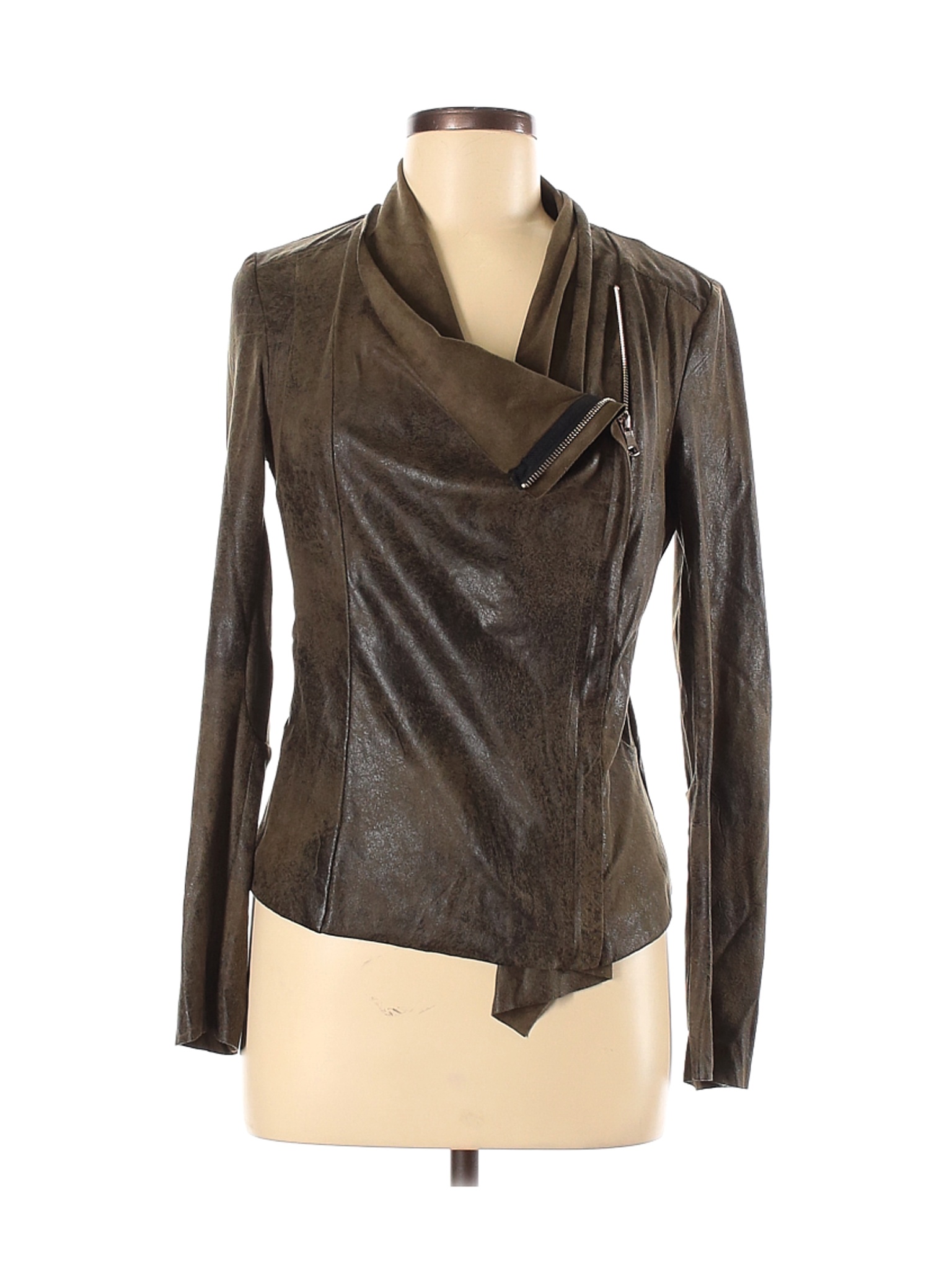 zara brown zip up