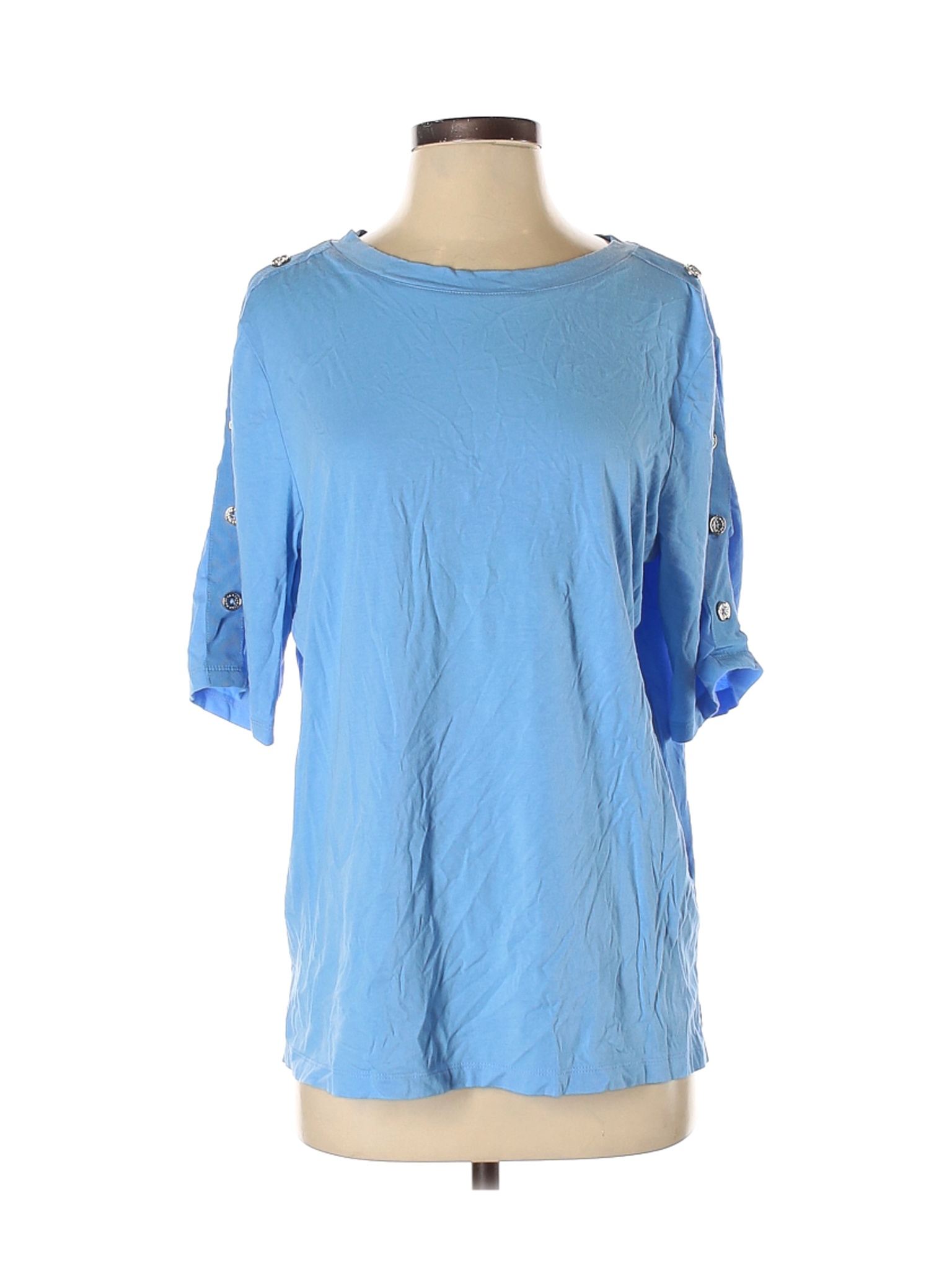Martha Stewart Women Blue Short Sleeve Top S | eBay