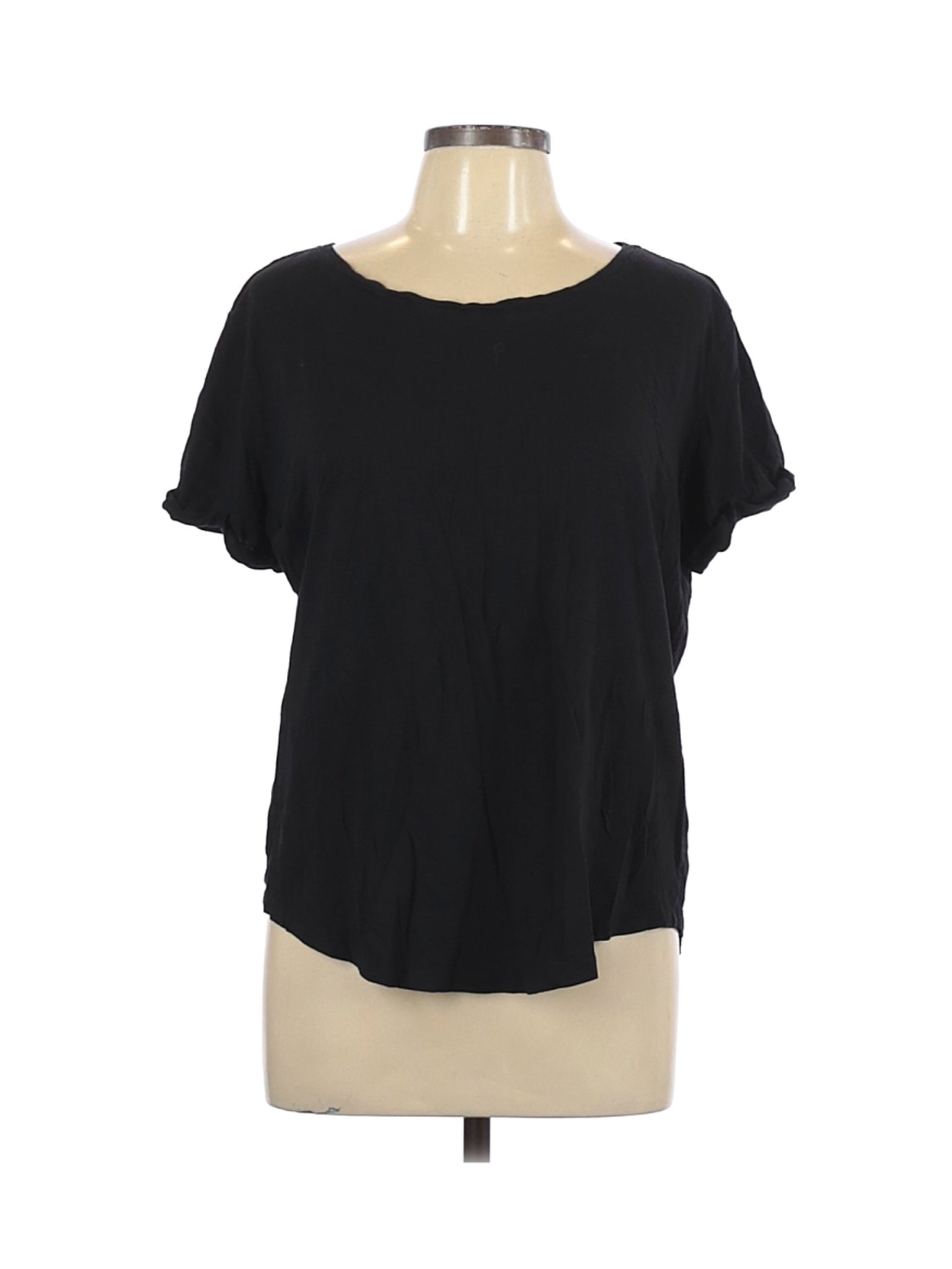 H&M Women Black Short Sleeve T-Shirt L | eBay
