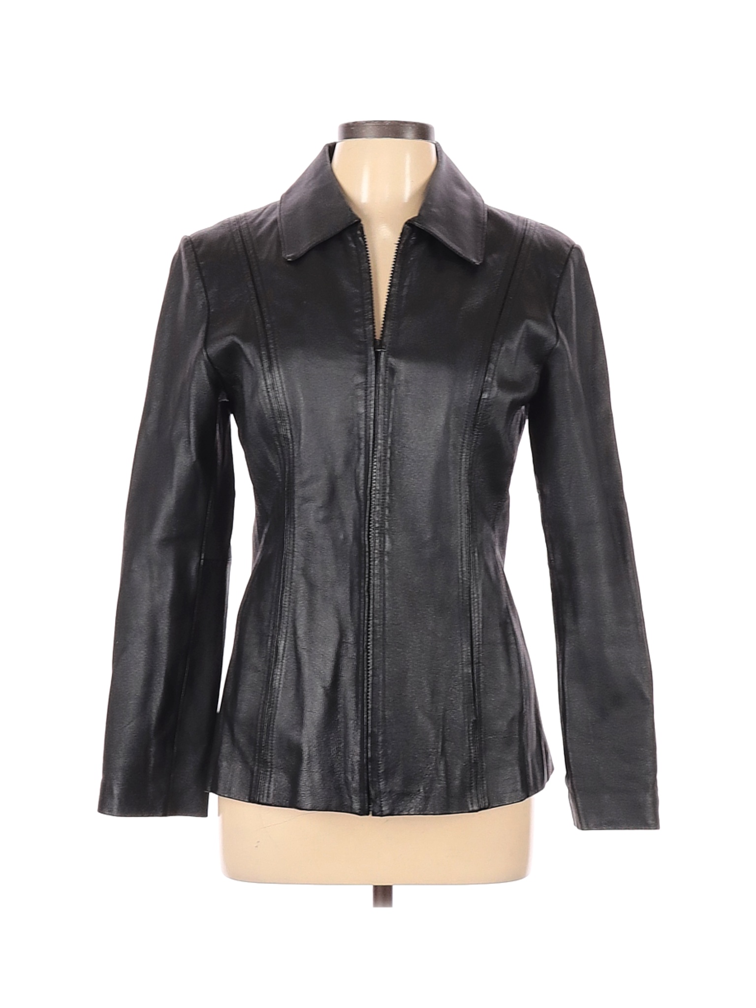 Worthington Women Black Leather Jacket S | eBay
