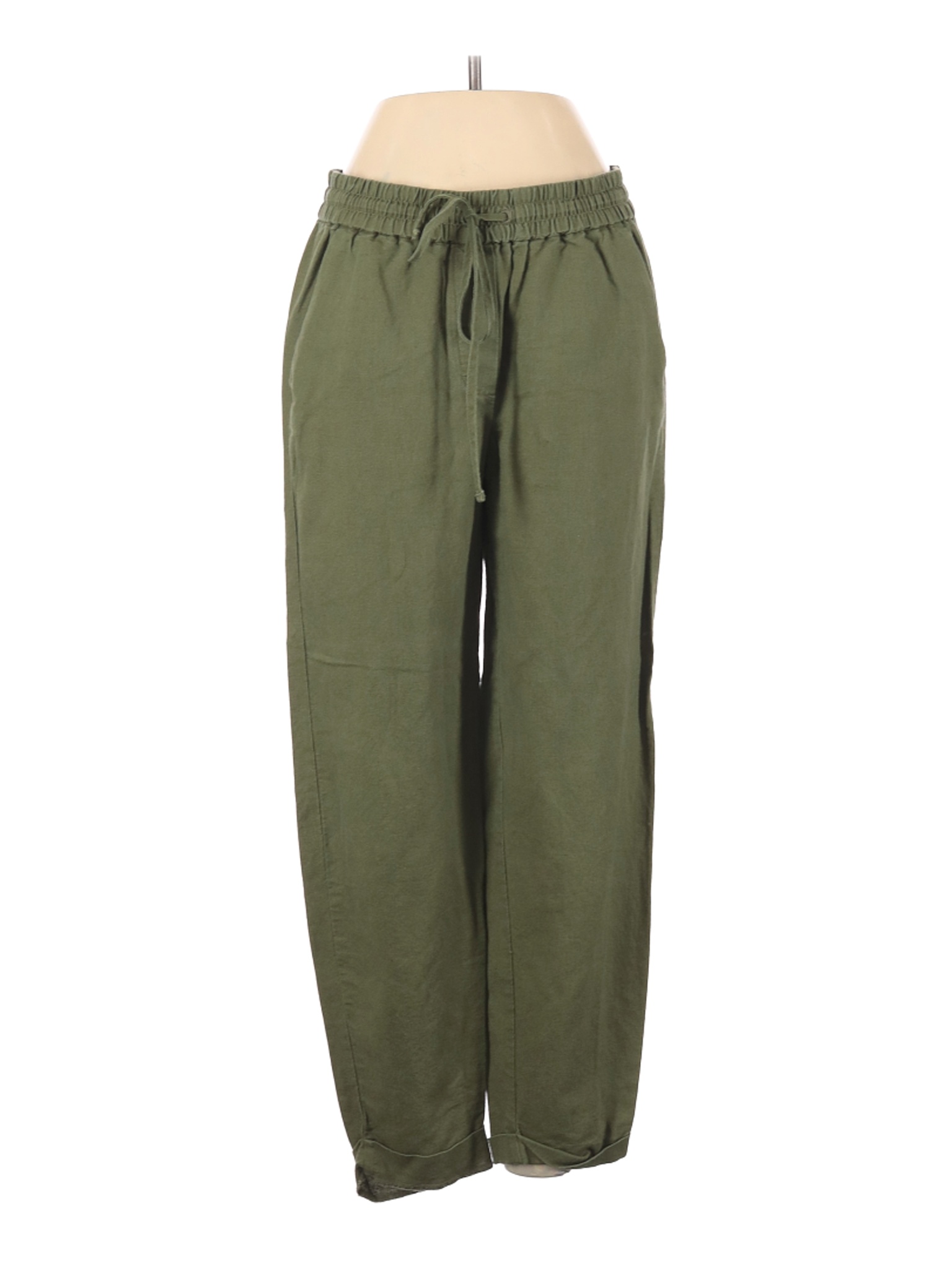 J.Crew Factory Store Women Green Linen Pants 4 | eBay