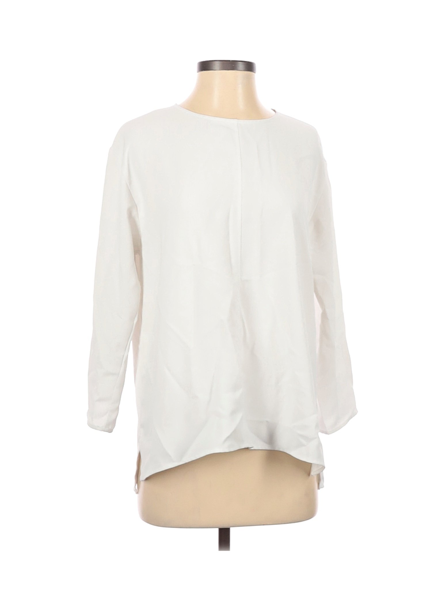 Uniqlo Women White 3/4 Sleeve Blouse M | eBay