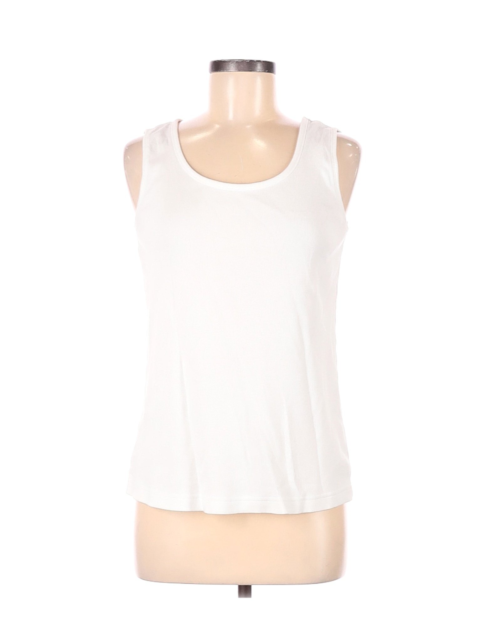 Chico's Women White Sleeveless T-Shirt M | eBay
