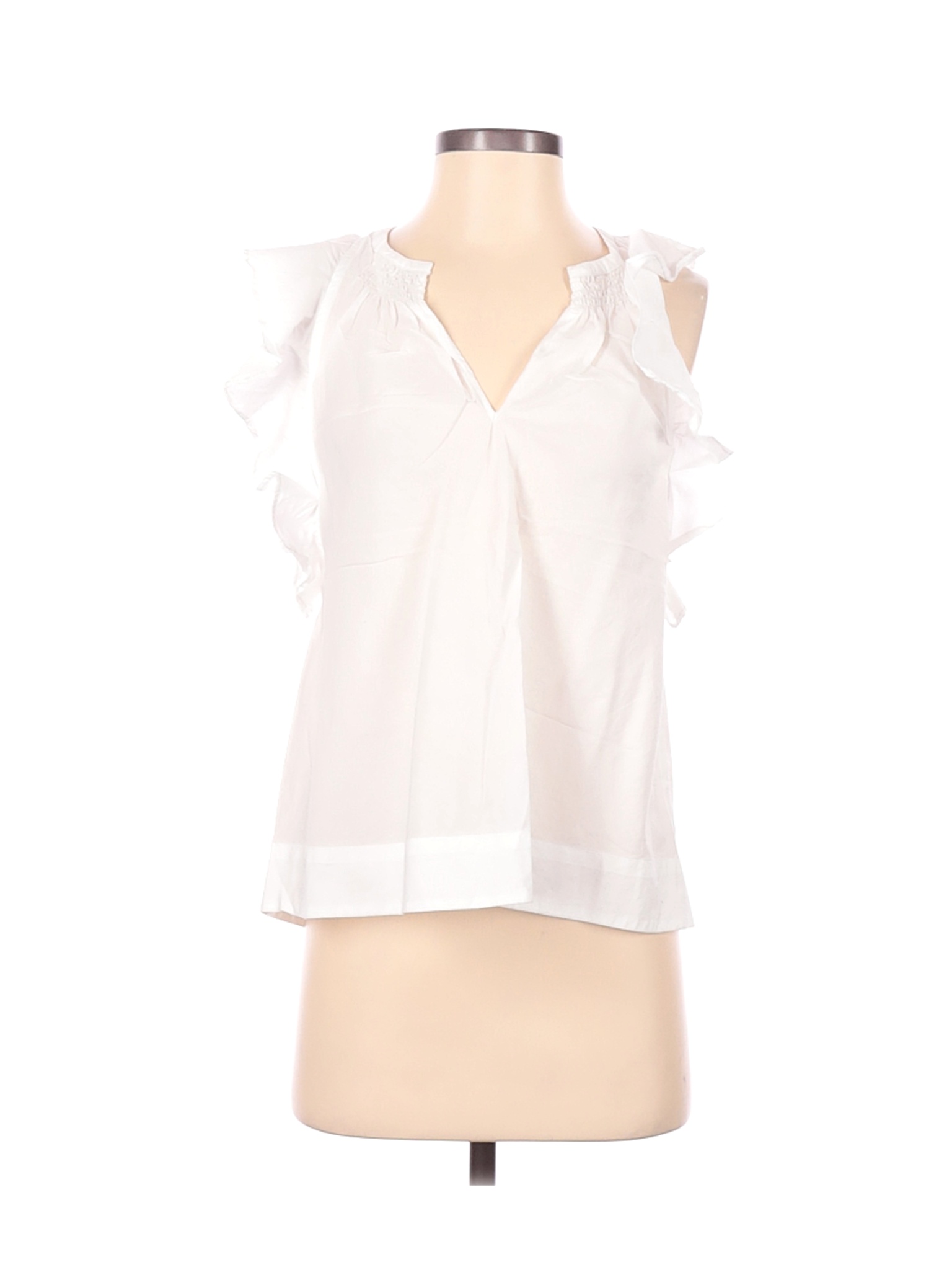 HD in Paris Women White Short Sleeve Blouse 0 | eBay