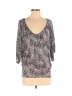Ella Moss 100% Modal Floral Gray 3/4 Sleeve Top Size S - photo 1