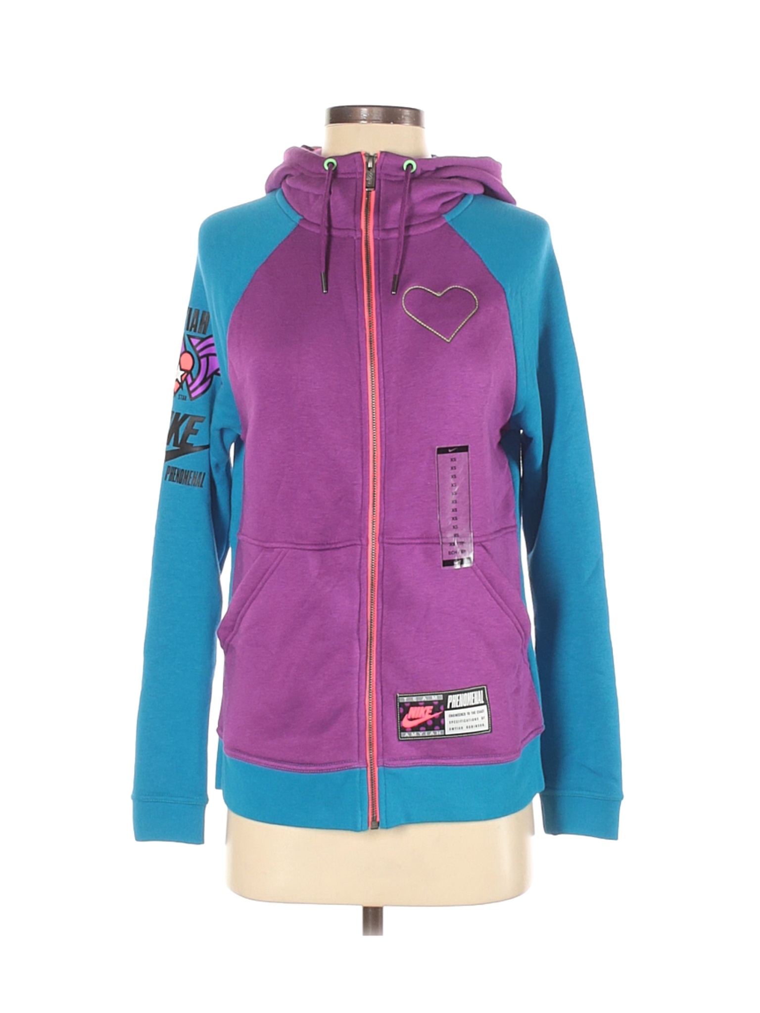 purple nike zip up hoodie