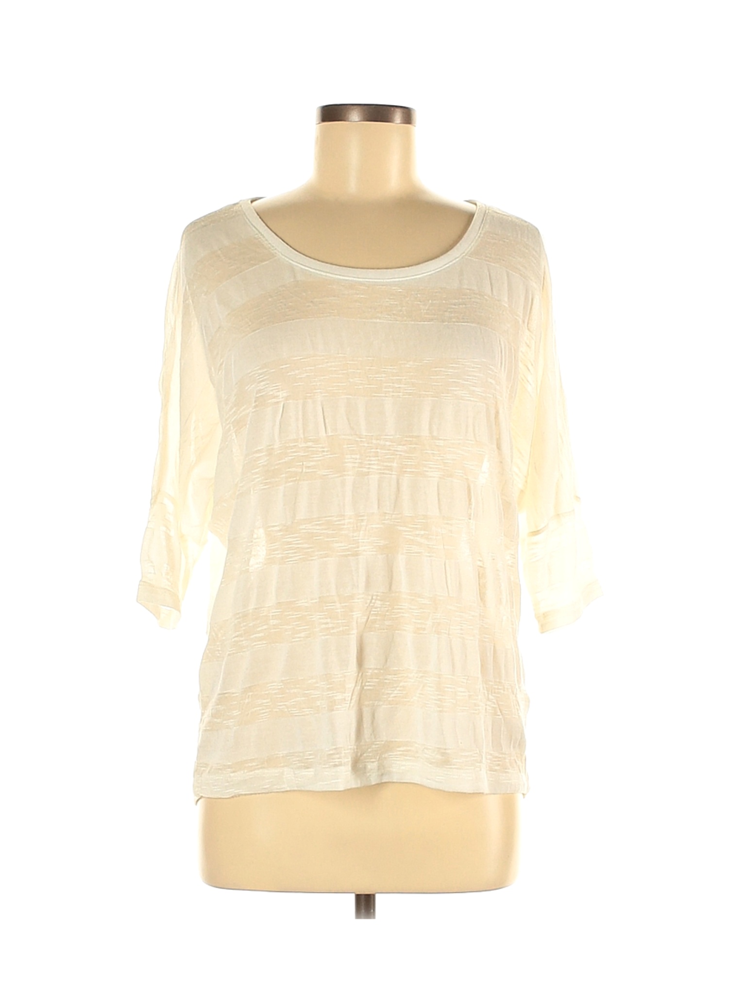 XXI Women Ivory 3/4 Sleeve Top M | eBay