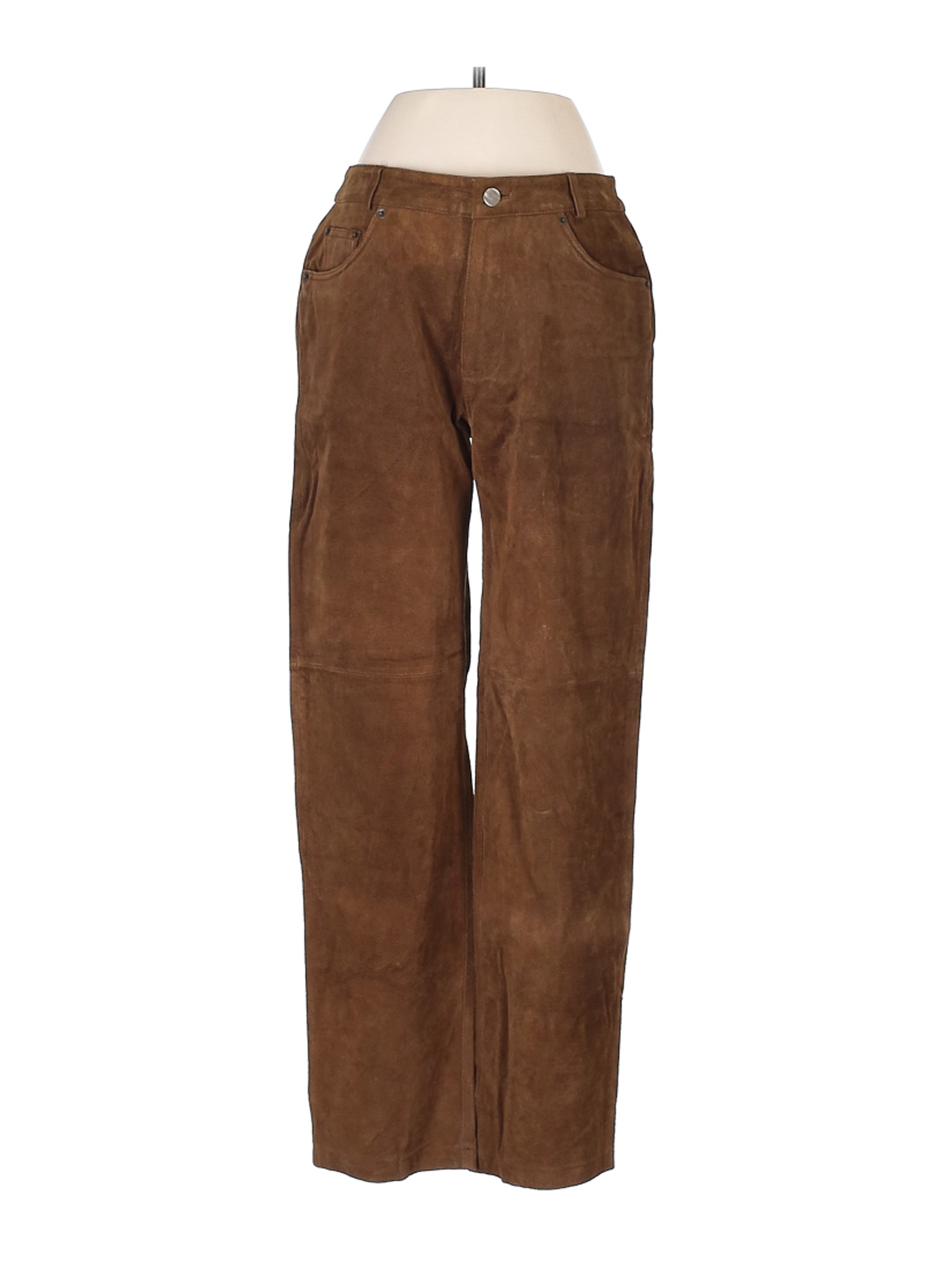 NWT Bagatelle Women Brown Leather Pants 4 Petites | eBay