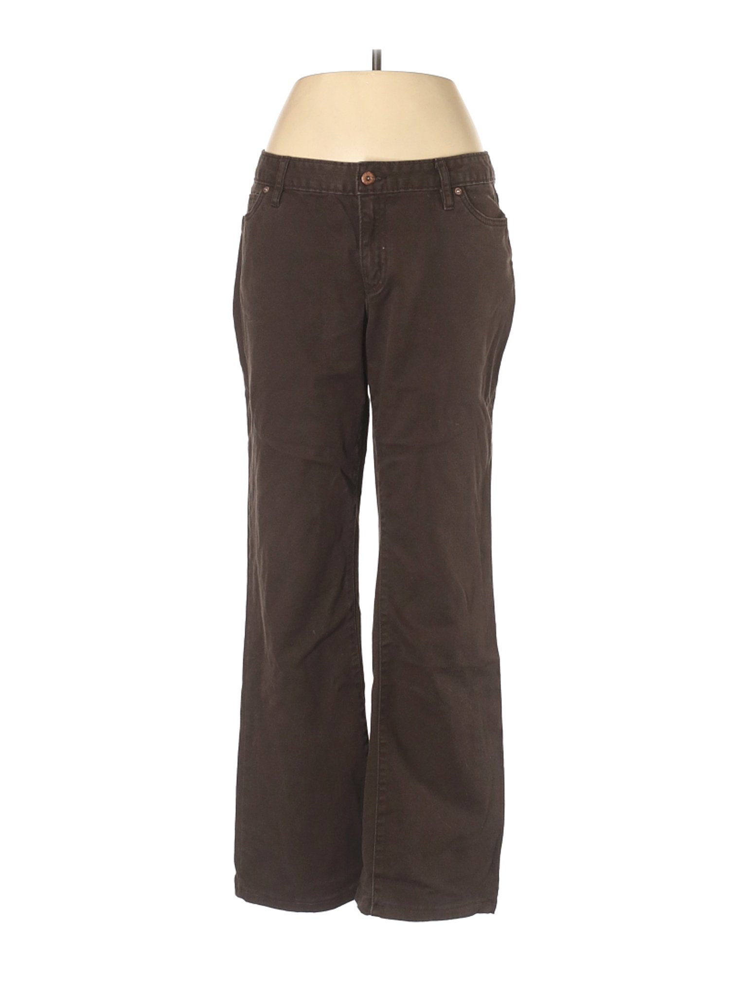 Lands' End Women Brown Jeans 12 | eBay