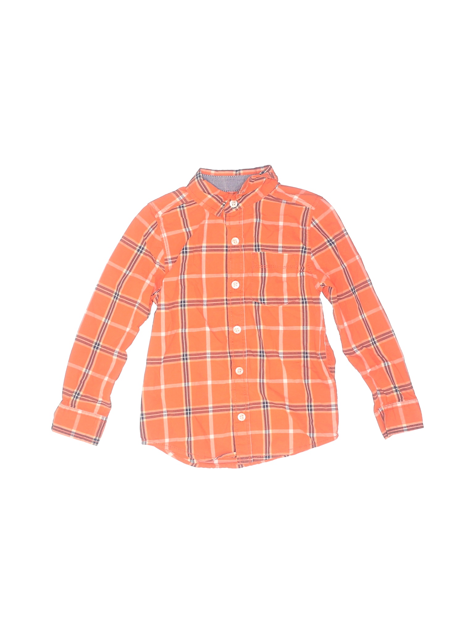 OshKosh B/'gosh Boys Toddlers 12M 4T Long Sleeve Button Down Flannel Shirt 3T