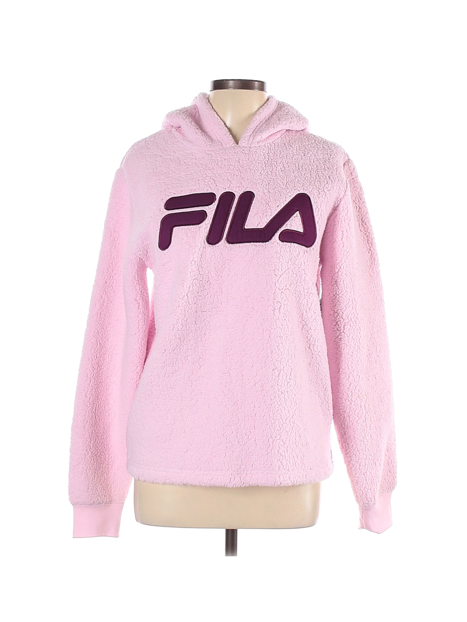 NWT Fila Women Pink Pullover Hoodie L 