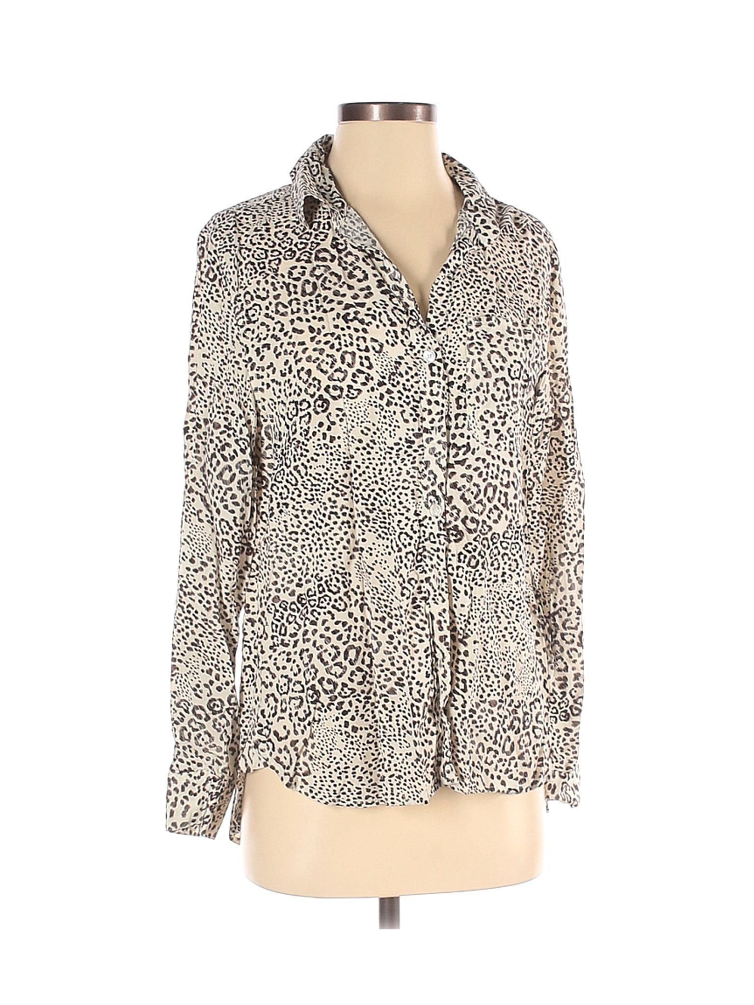 Velvet Heart Women Ivory Long Sleeve Button-Down Shirt S | eBay