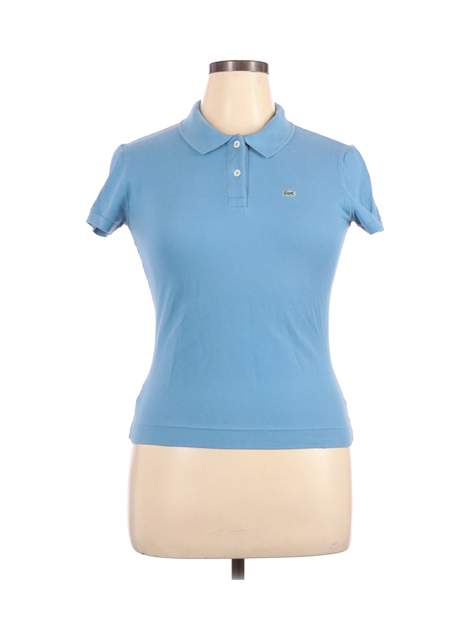 Lacoste Women Blue Short Sleeve Polo 46 eur | eBay