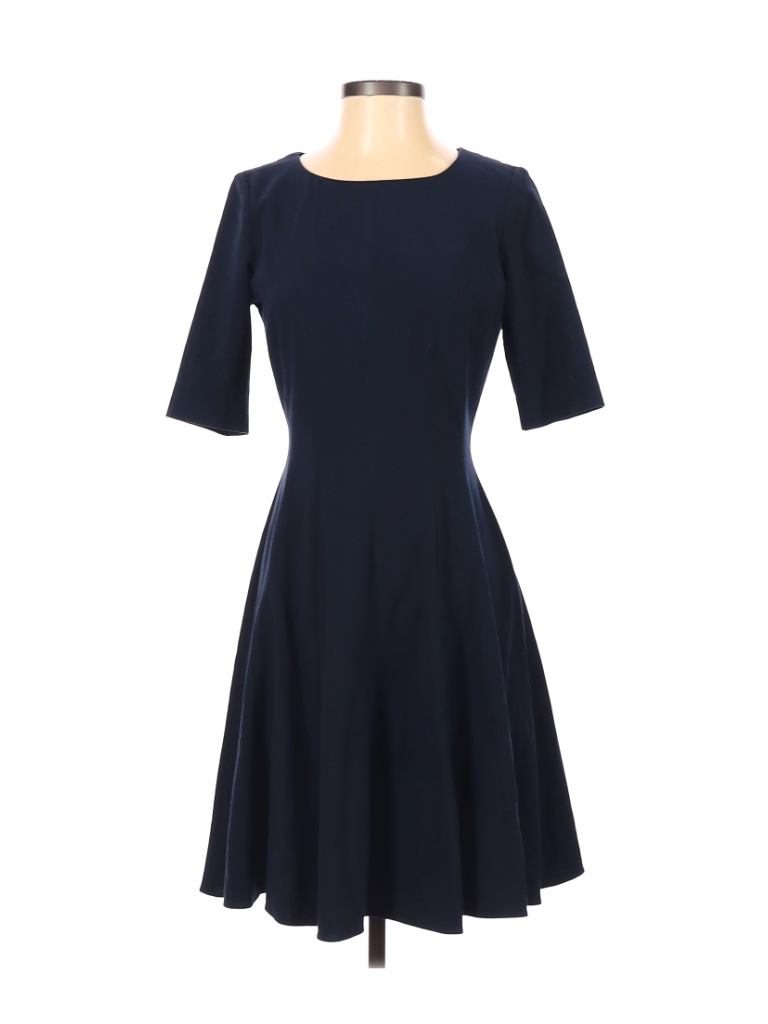 Tahari by ASL Solid Blue Casual Dress Size 2 - 68% off | thredUP