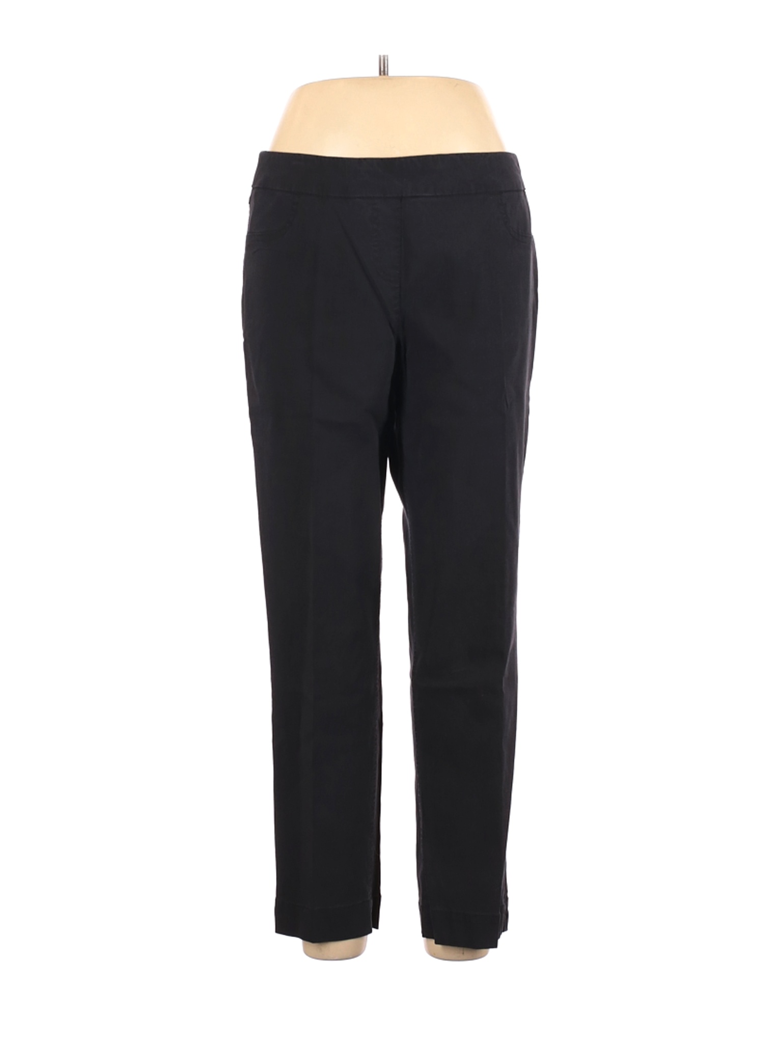 Slim-Sation by Multiples Women Black Casual Pants 16 | eBay