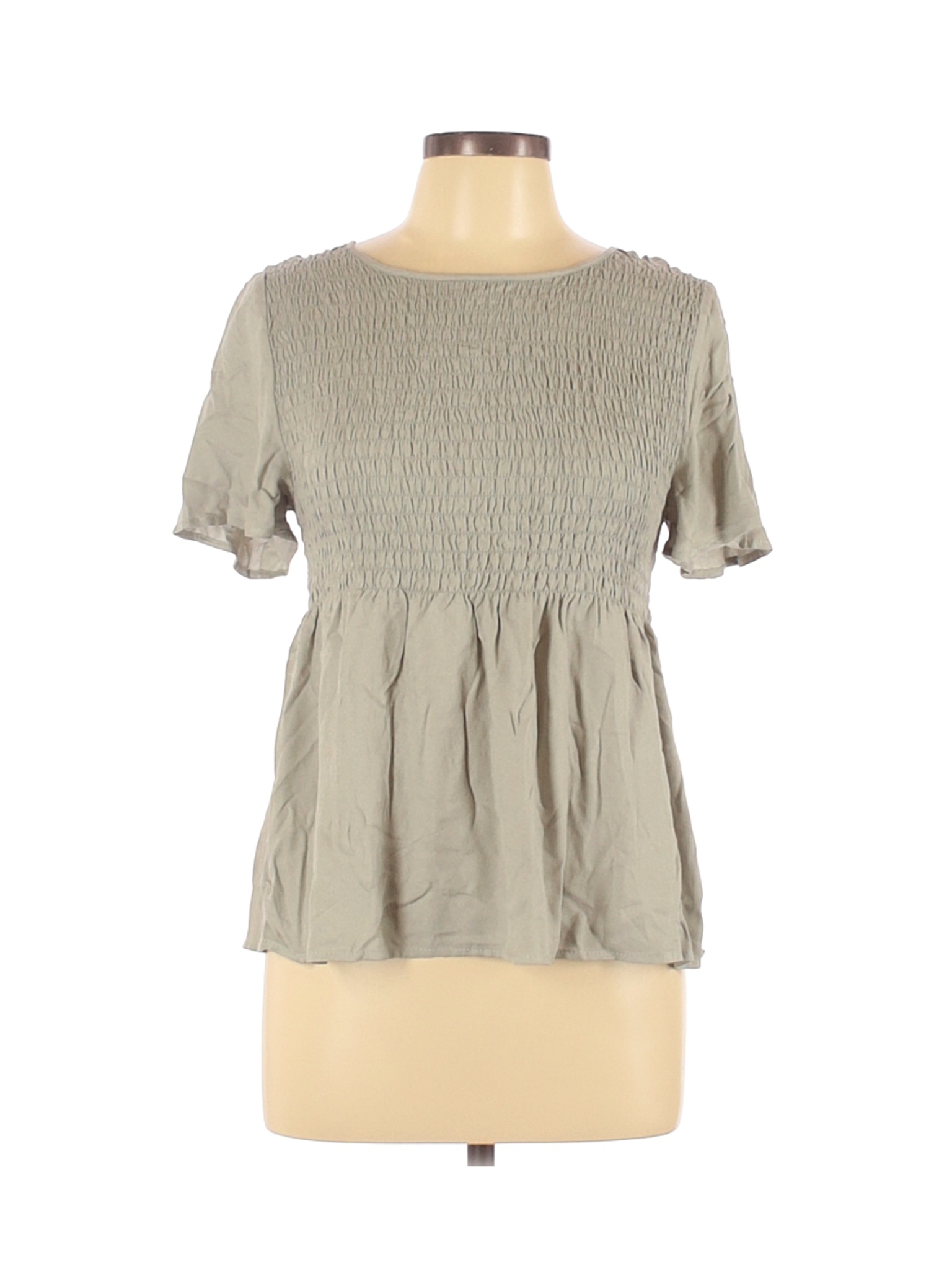 Urban Romantics Women Green Short Sleeve Blouse L | eBay