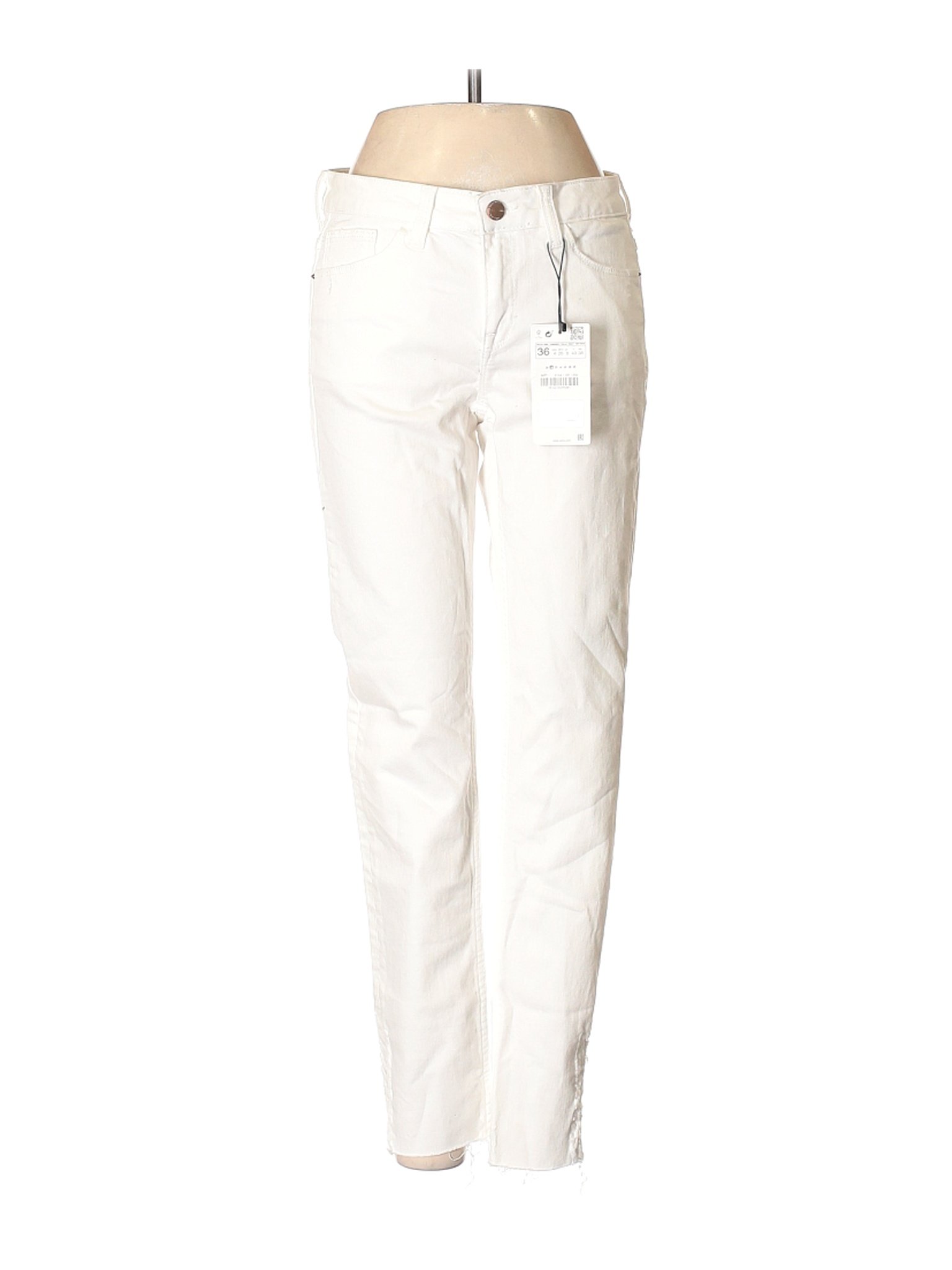 NWT Zara Basic Women White Jeans 4 | eBay