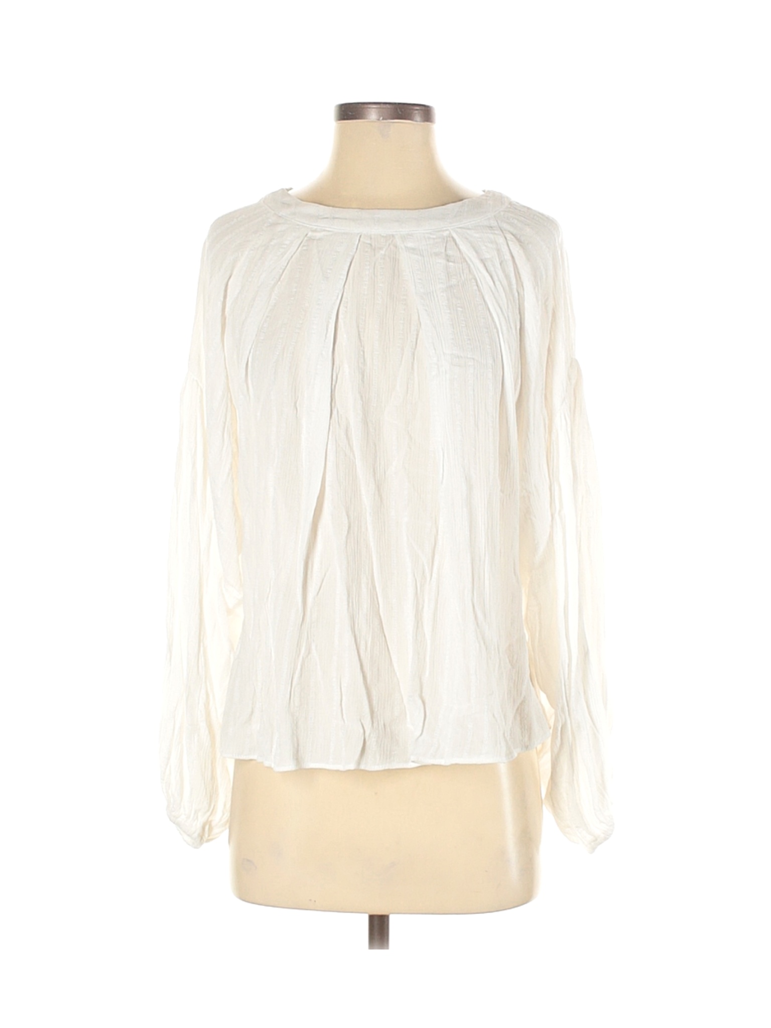 NWT Universal Thread Women Ivory Long Sleeve Blouse XS | eBay