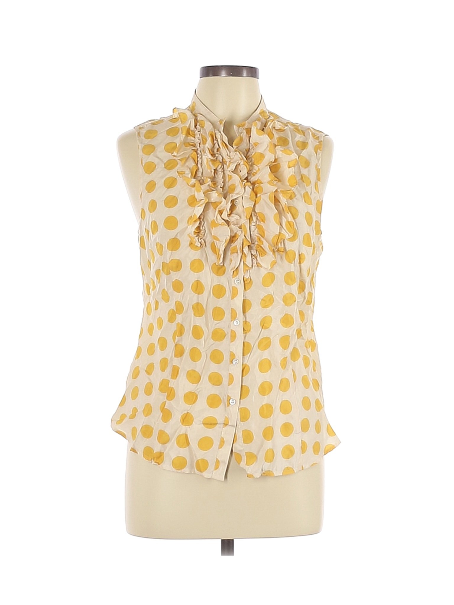 The Limited Women Yellow Sleeveless Silk Top L | eBay