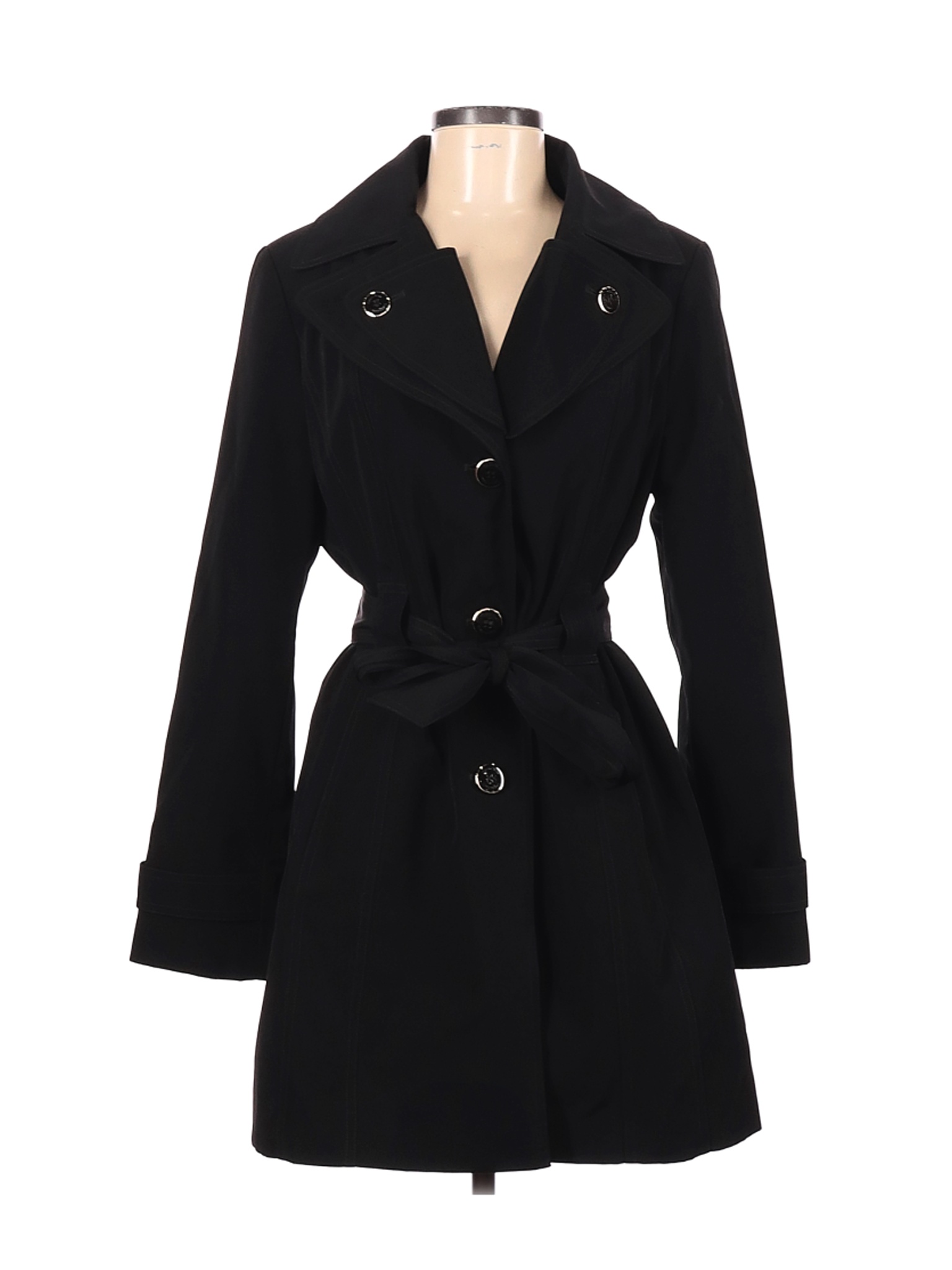 Calvin Klein Women Black Trenchcoat M | eBay