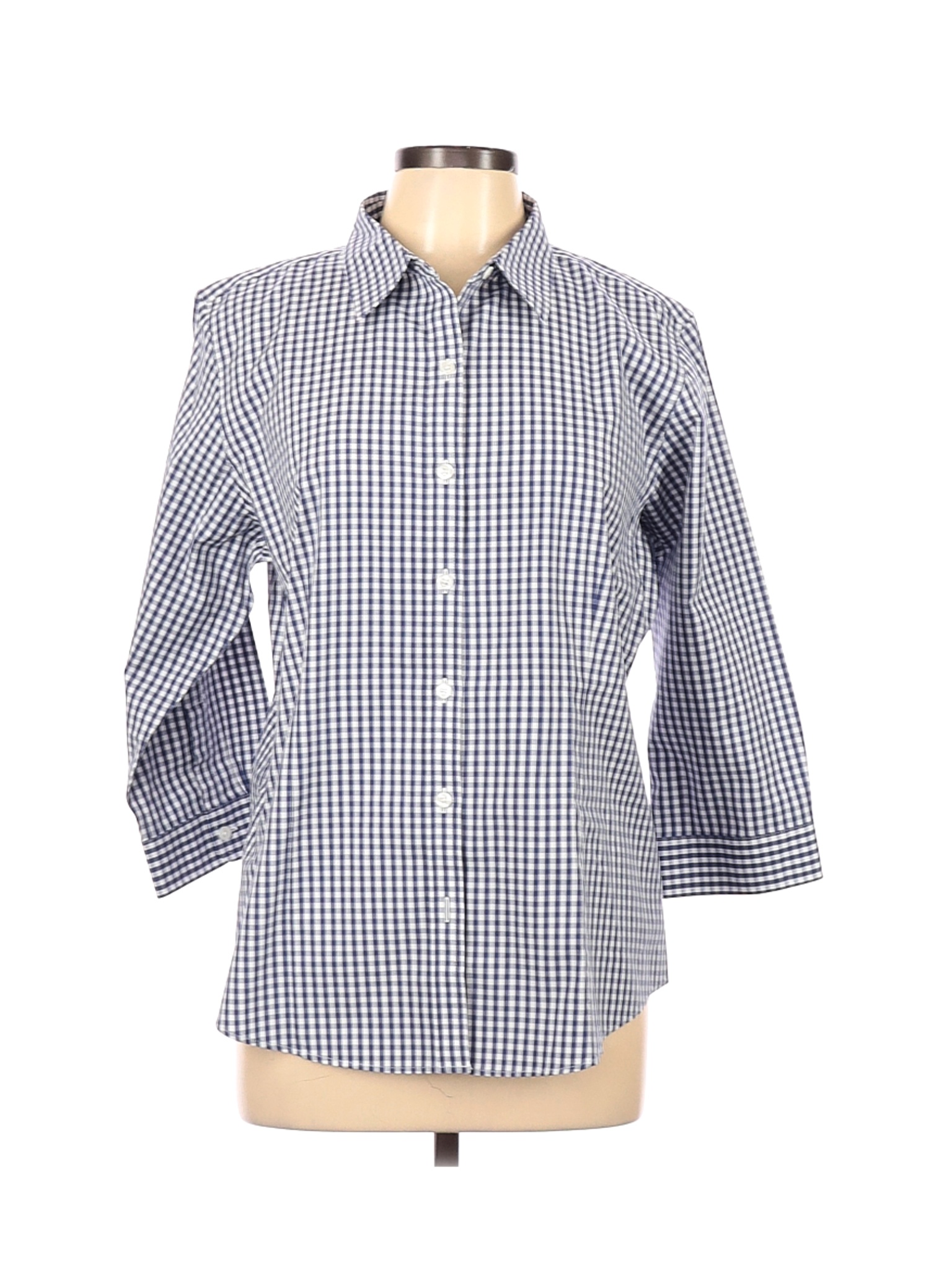 L.L.Bean Women Blue Long Sleeve Button-Down Shirt L | eBay