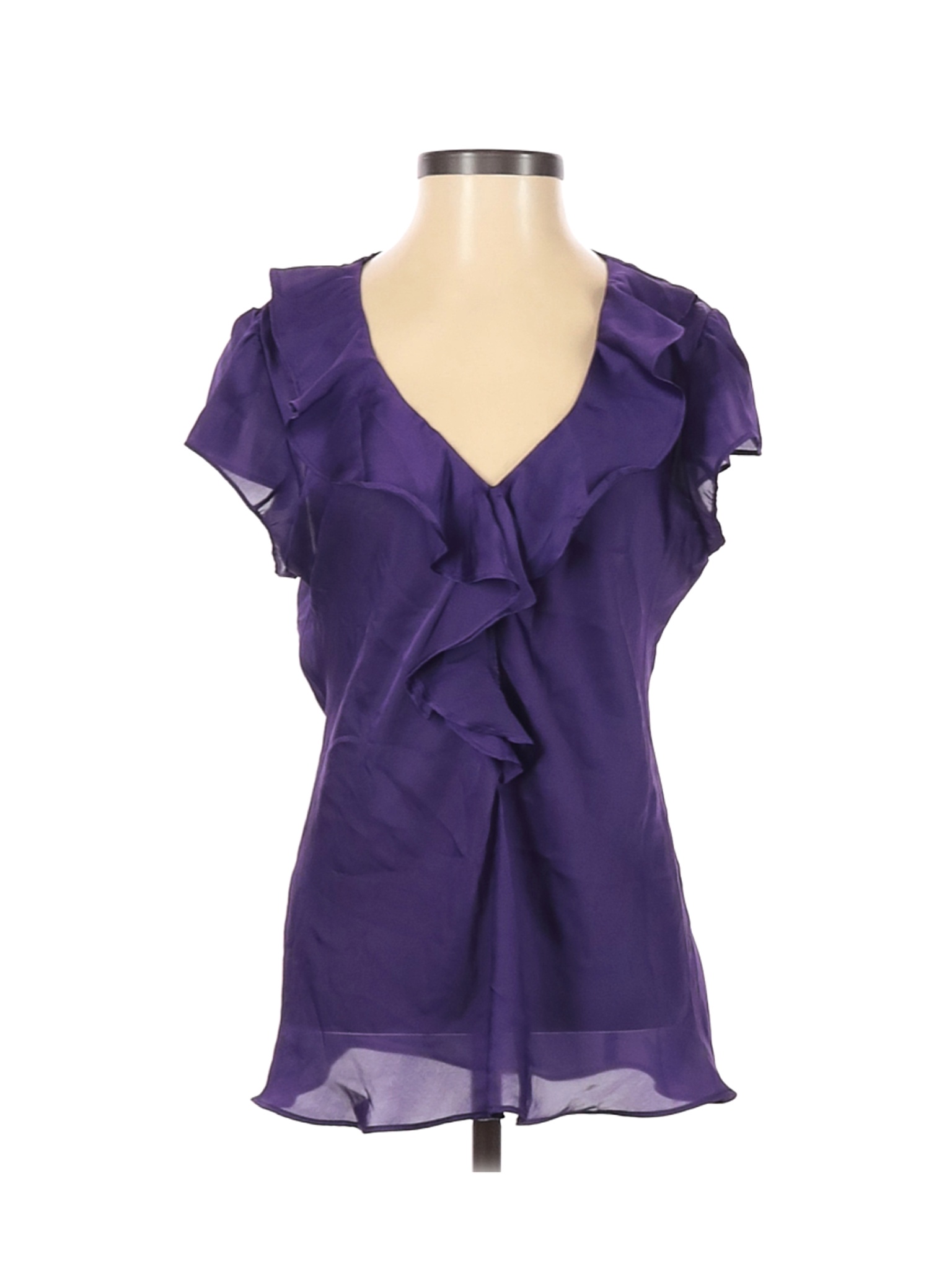 Allison Taylor Women Purple Short Sleeve Blouse S | eBay