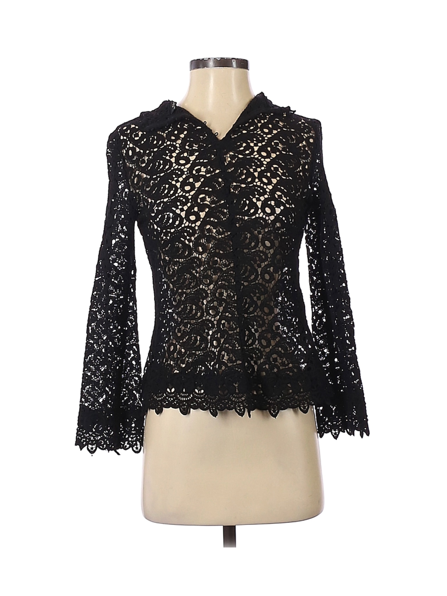 Zara Women Black Long Sleeve Blouse S | eBay