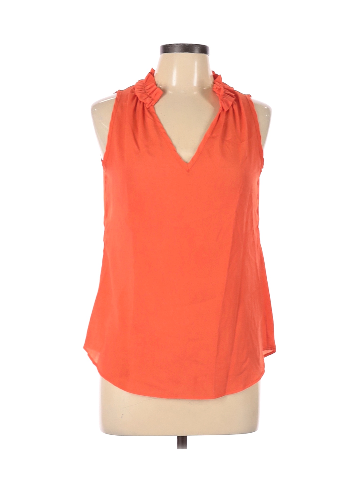 Renee C. Women Orange Short Sleeve Blouse L | eBay