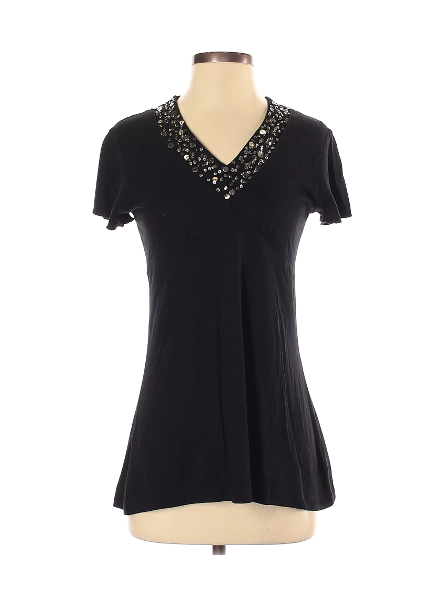 Style&Co Women Black Short Sleeve Top S | eBay