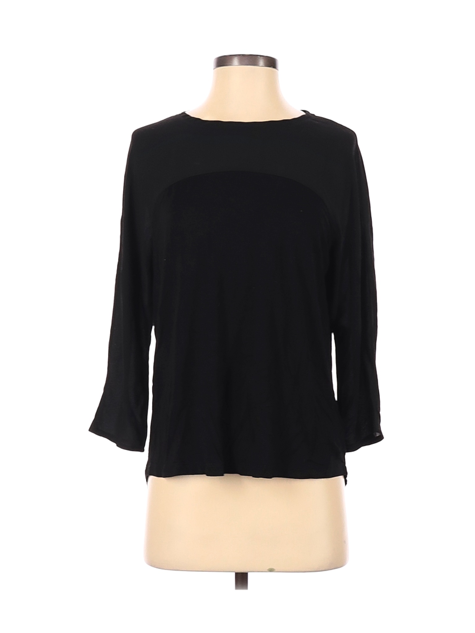 Tahari Women Black 3/4 Sleeve Top S | eBay