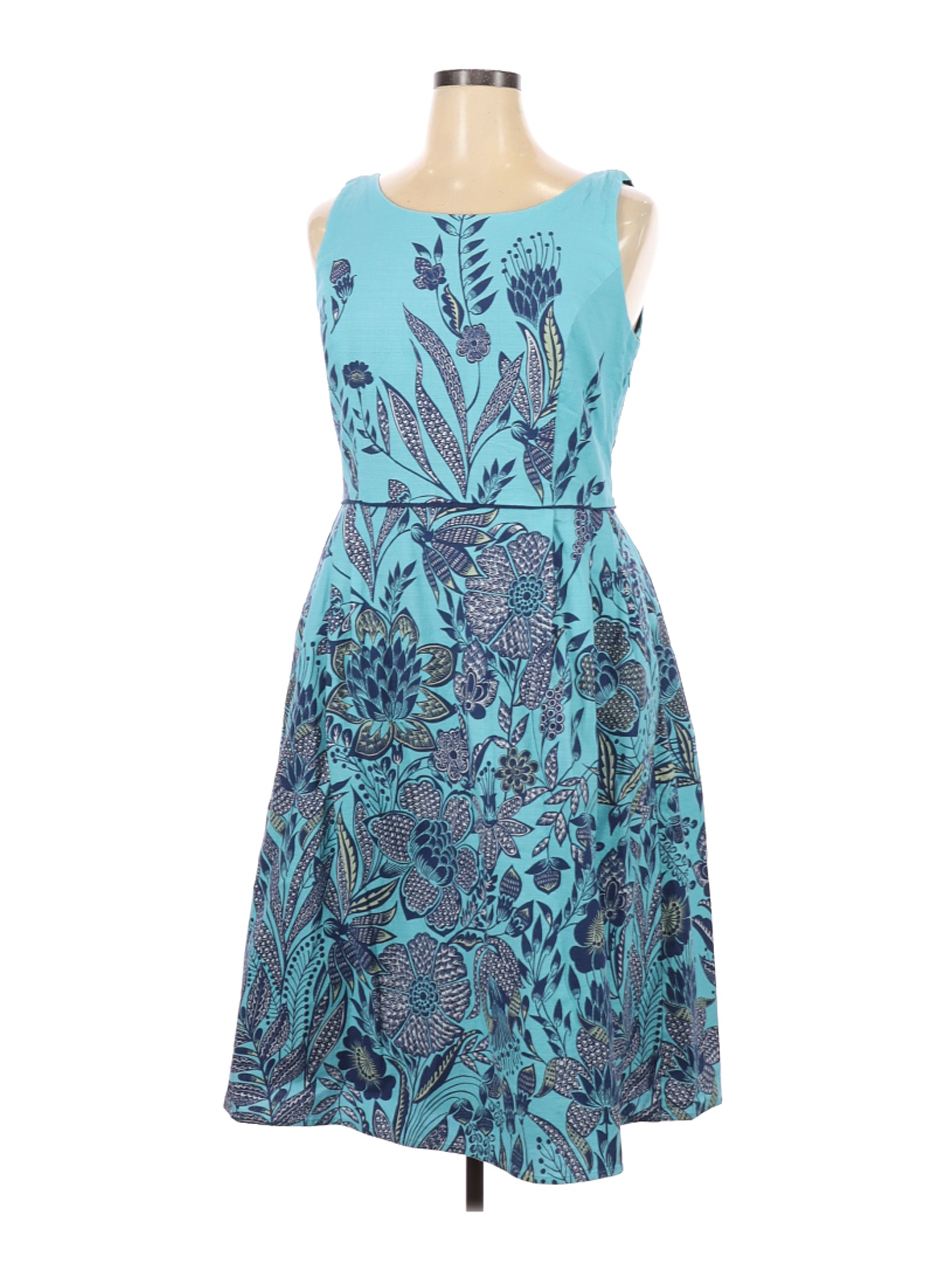 Lands' End Women Blue Casual Dress 14 | eBay