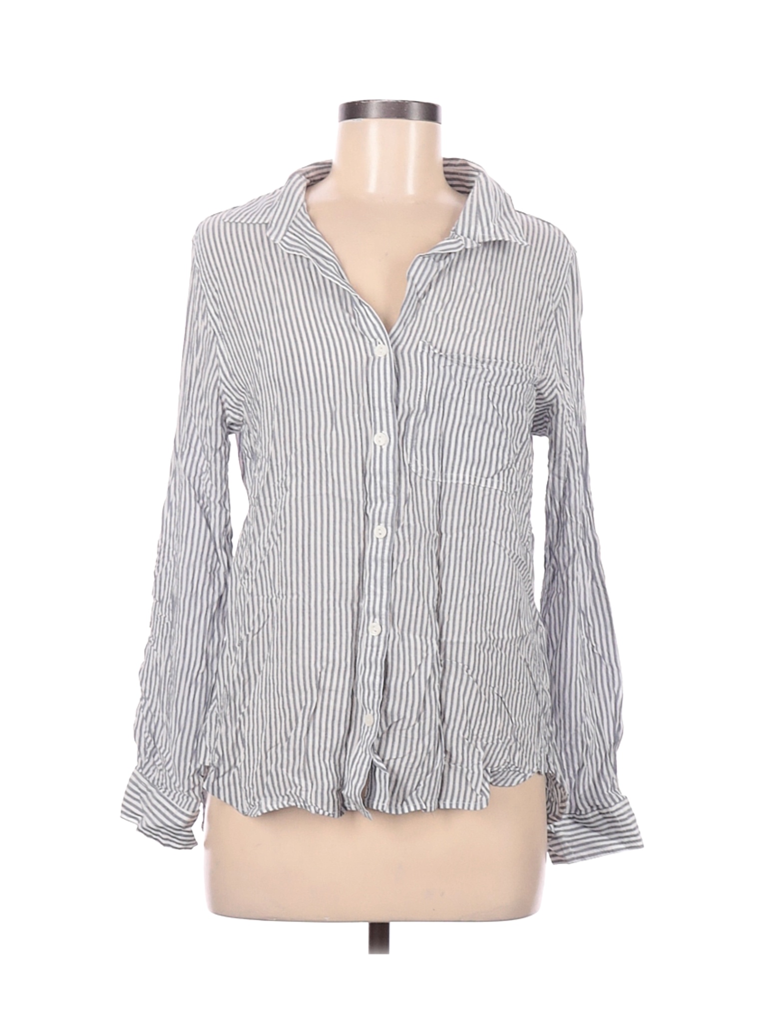 Velvet Heart Women Blue Long Sleeve Button-Down Shirt M | eBay