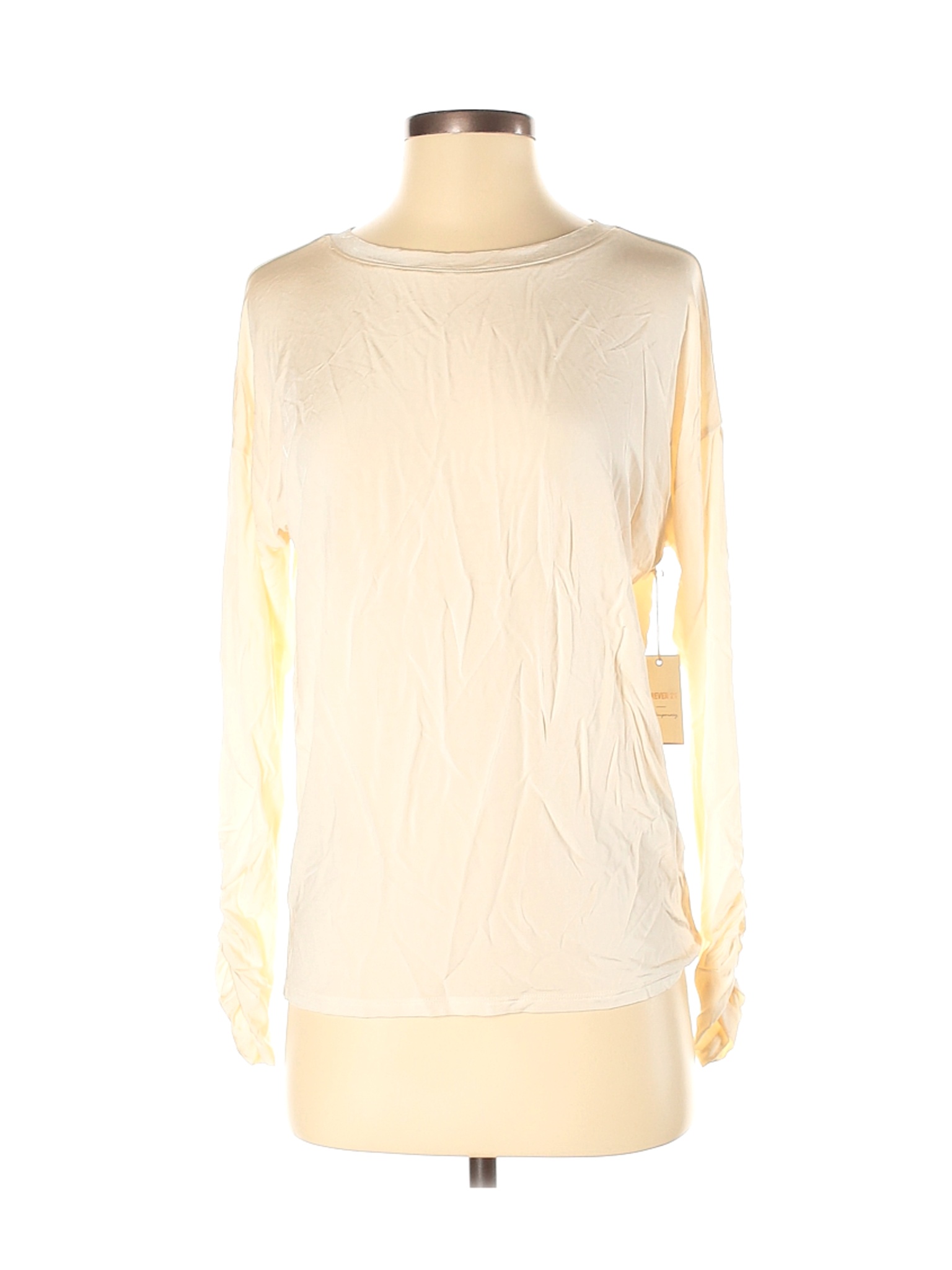 NWT Forever 21 Women Ivory Long Sleeve Top XS | eBay