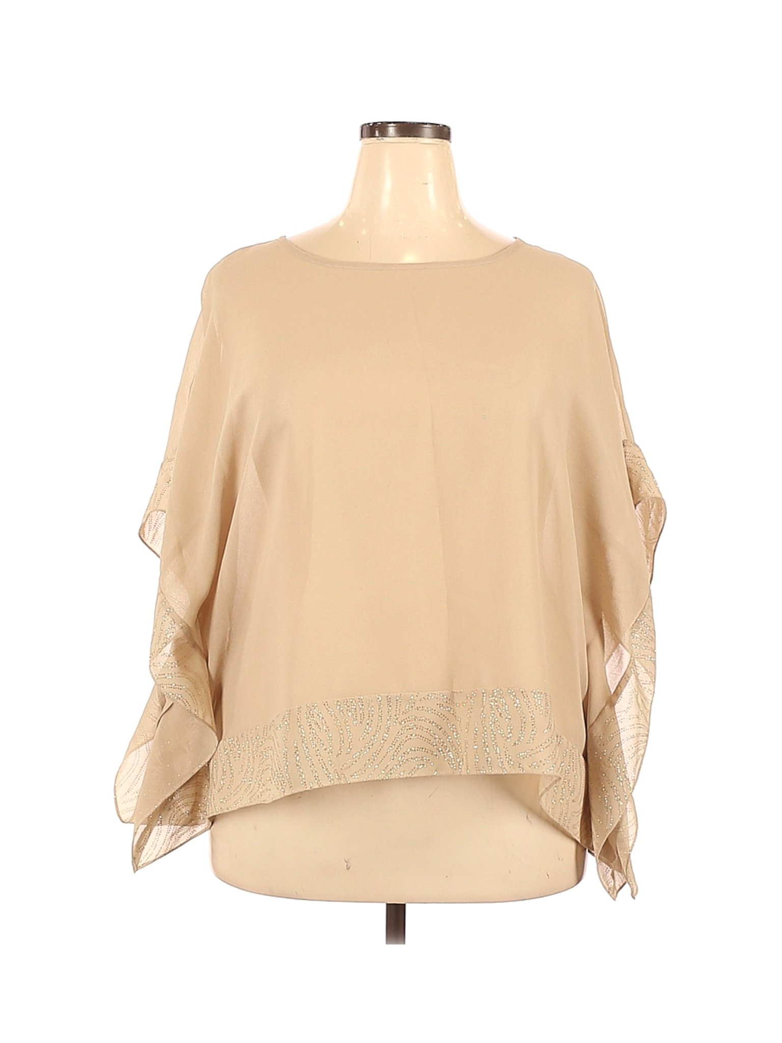 brown short sleeve blouse