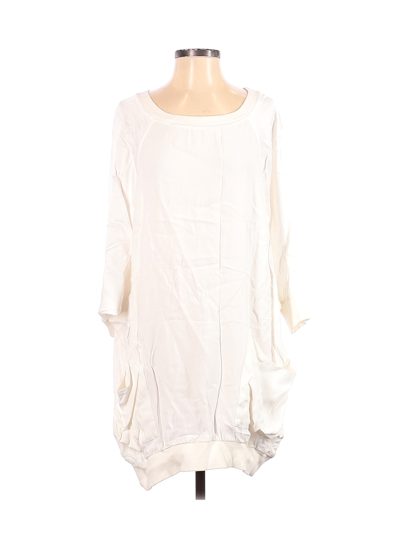 Free People Women White 3/4 Sleeve Blouse XS | eBay