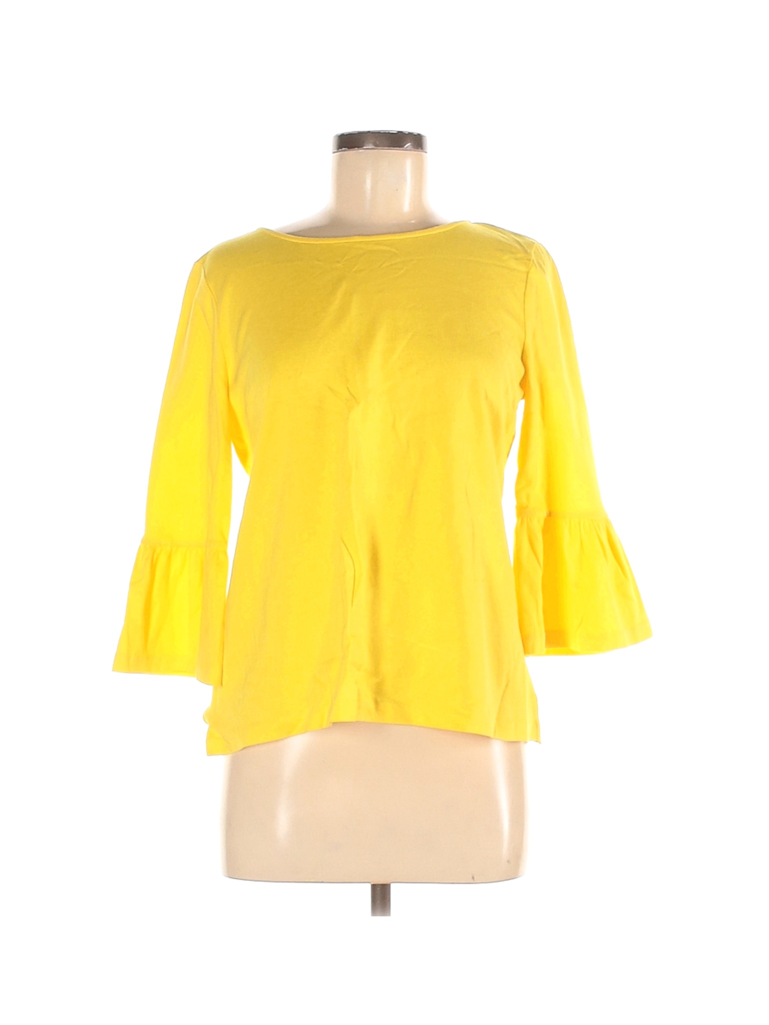Talbots Women Yellow 3/4 Sleeve Top M | eBay