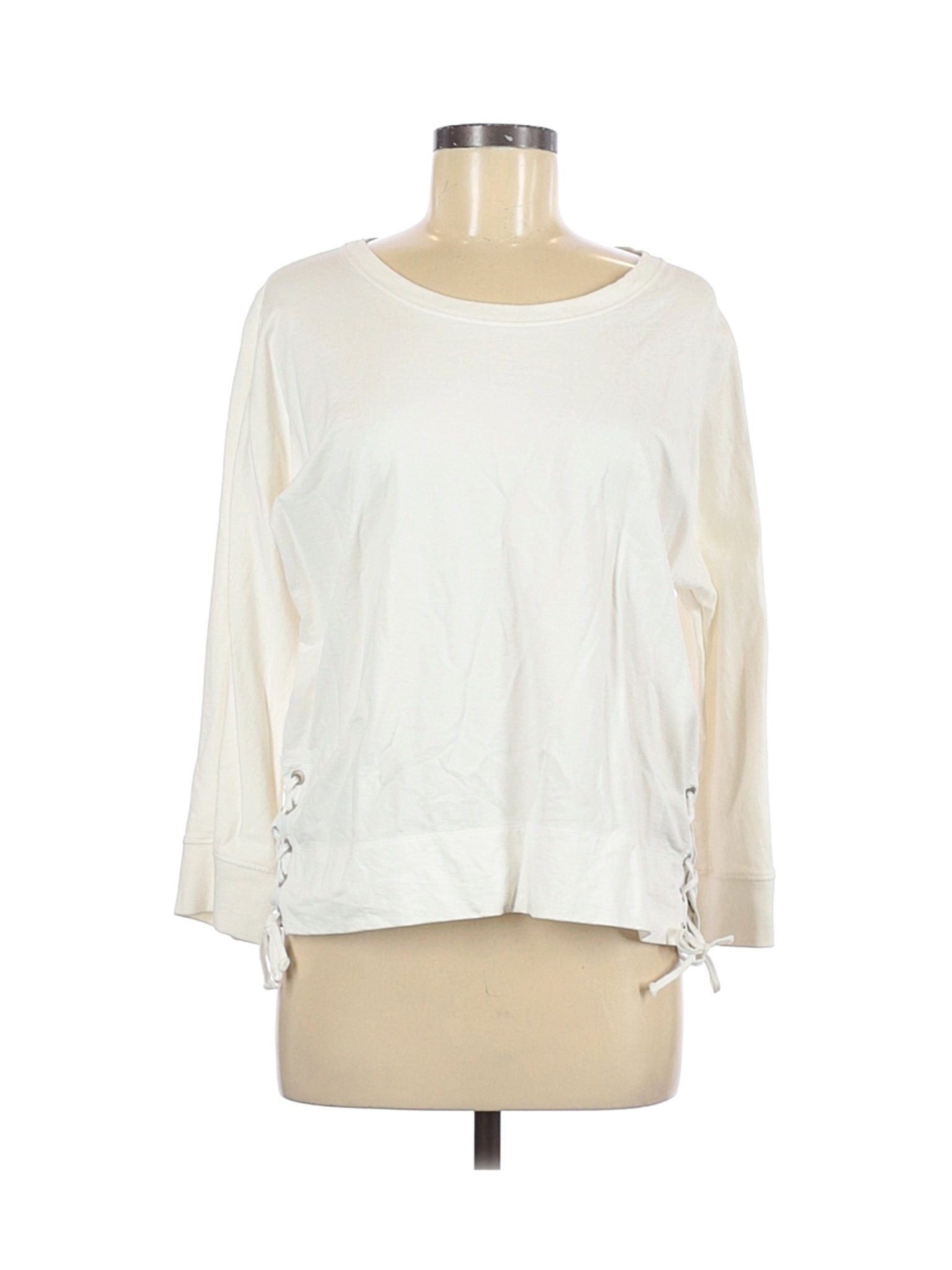 J.Crew Women White Long Sleeve T-Shirt M | eBay