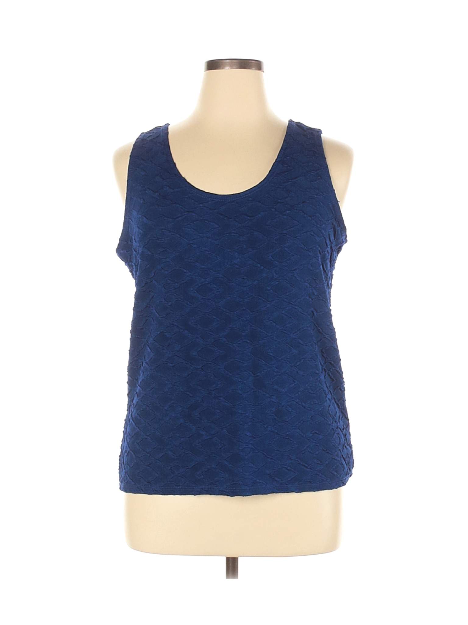 NWT Peck & Peck Women Blue Sleeveless Top XL | eBay
