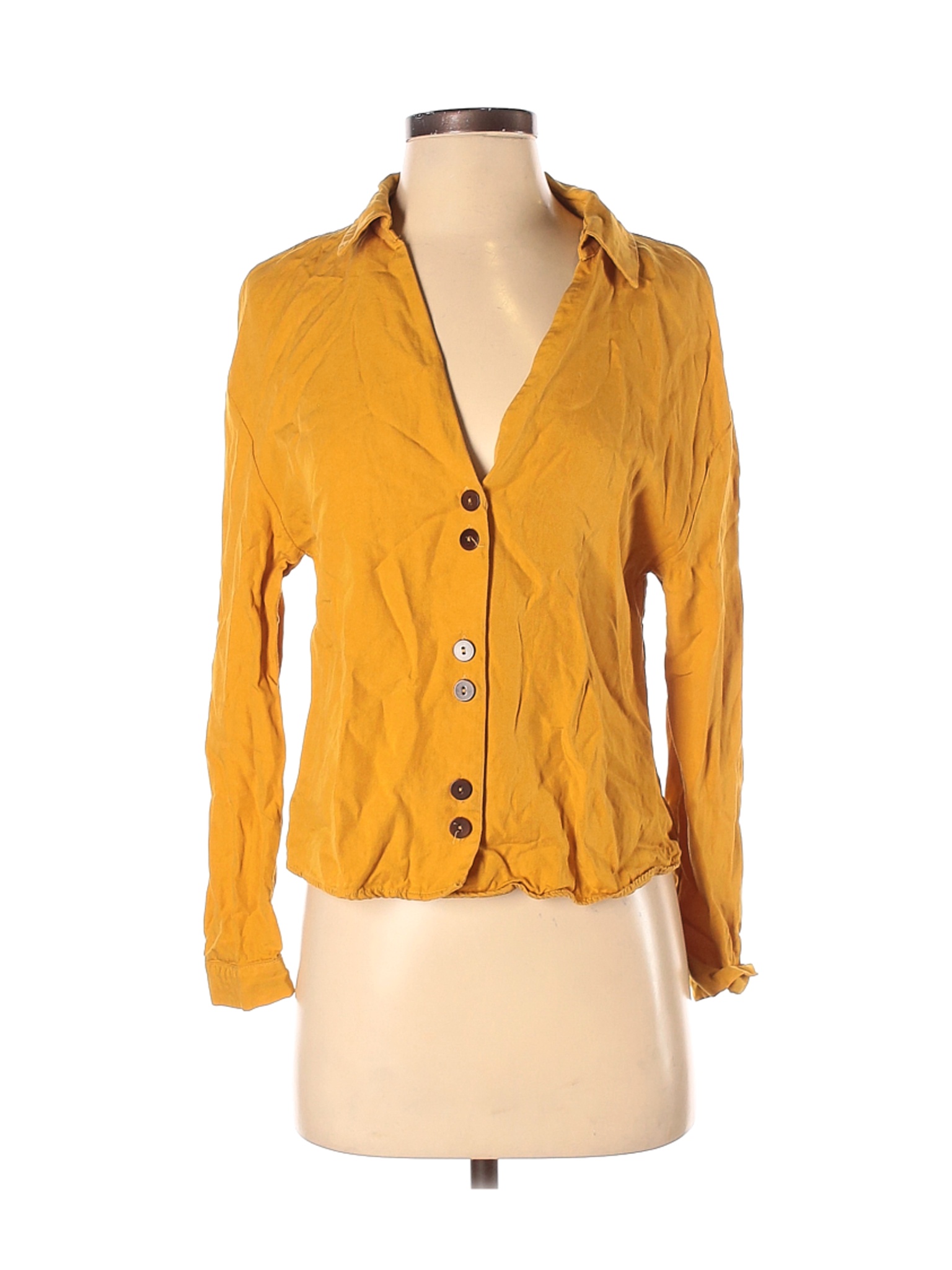 Trafaluc by Zara Women Yellow Long Sleeve Blouse S | eBay