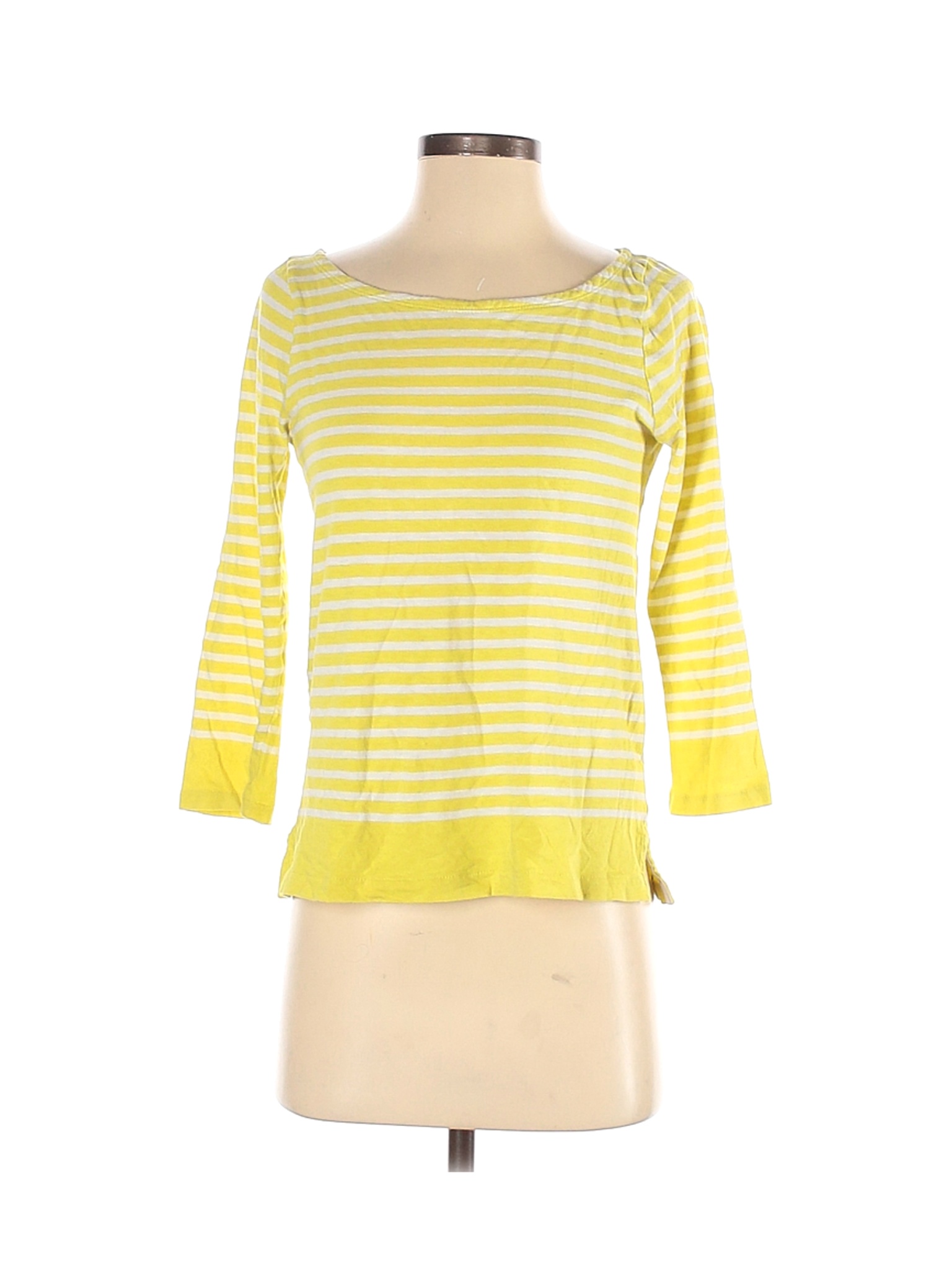 J.Crew Women Yellow 3/4 Sleeve T-Shirt S | eBay