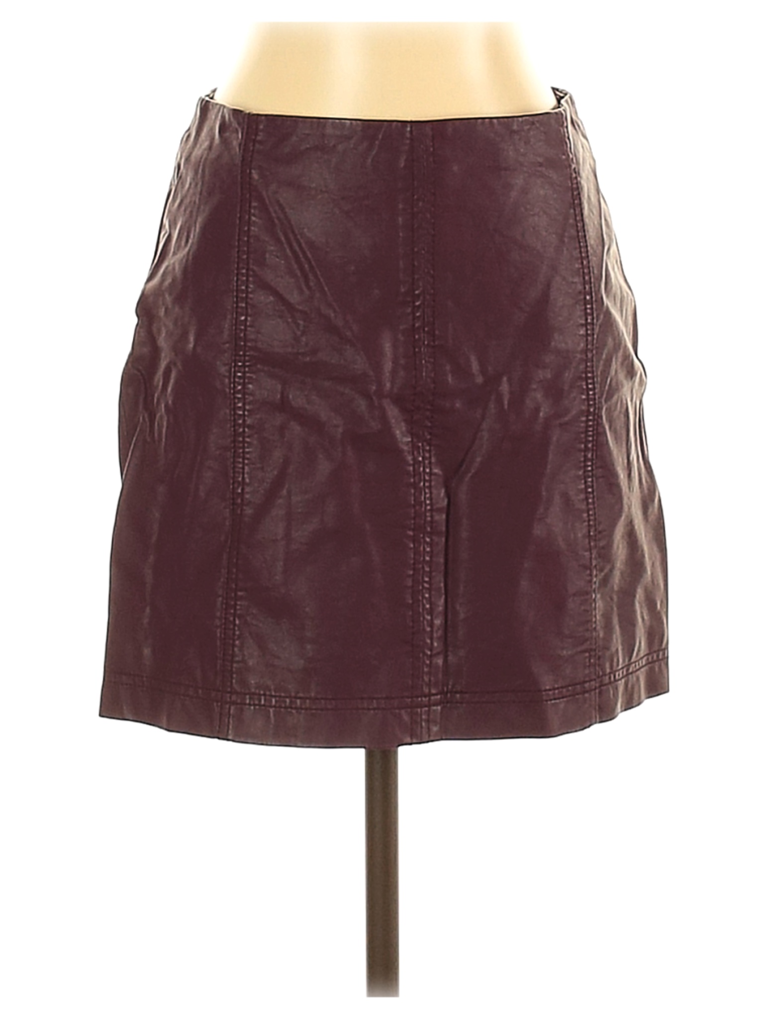 Free People Women Purple Faux Leather Skirt 4 | eBay