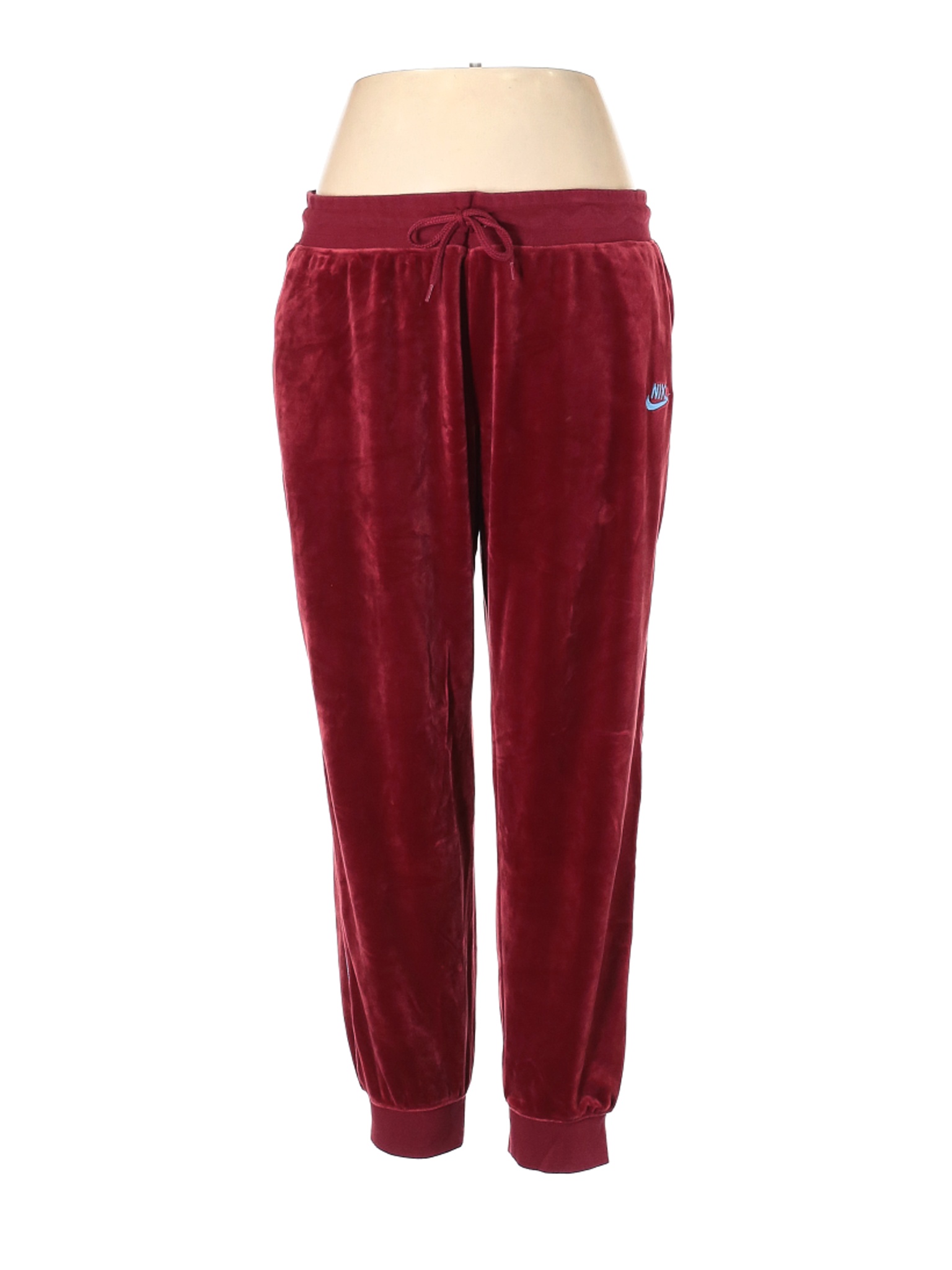 red velour pants