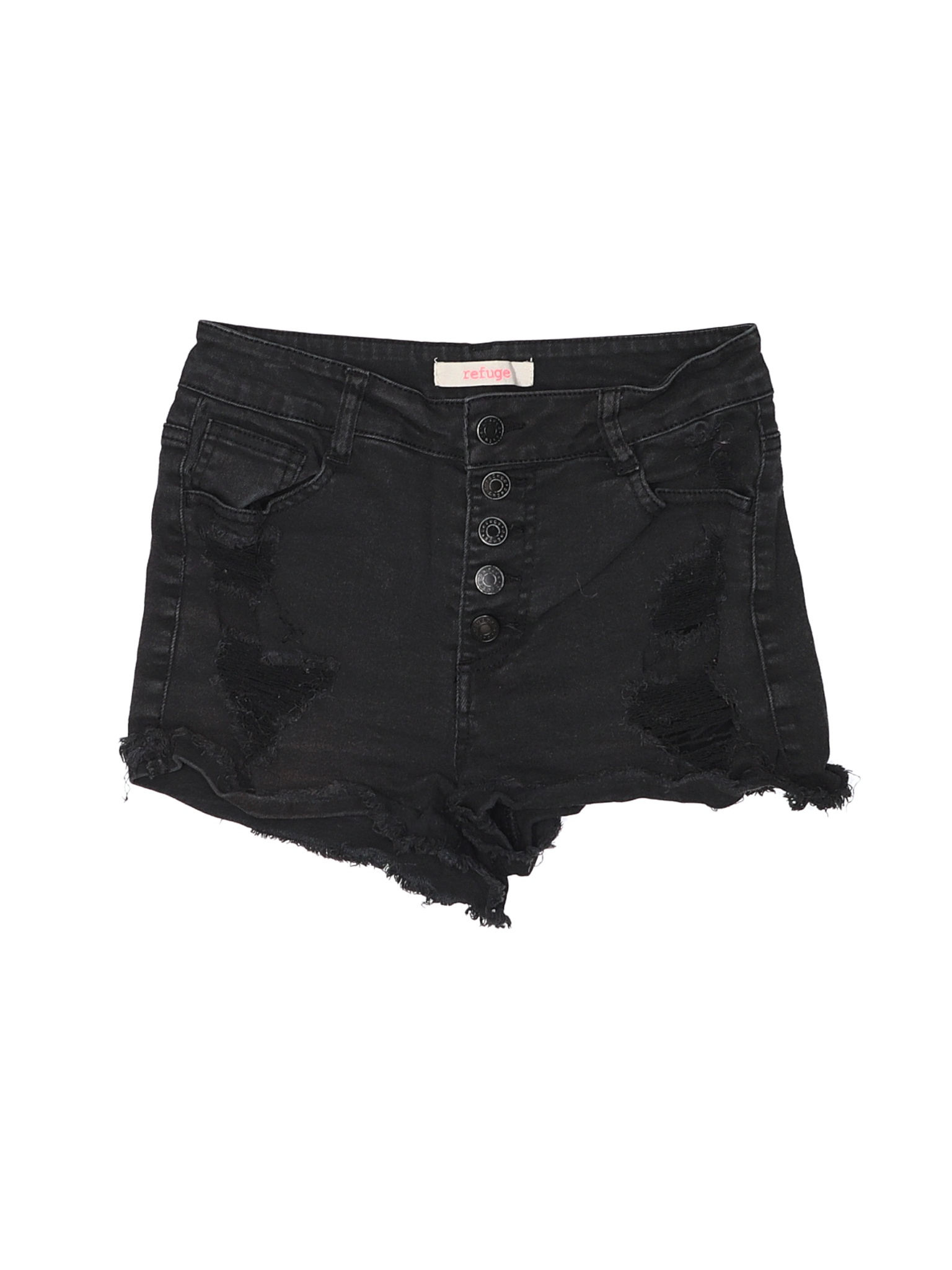 Refuge Women Black Denim Shorts 4 | eBay