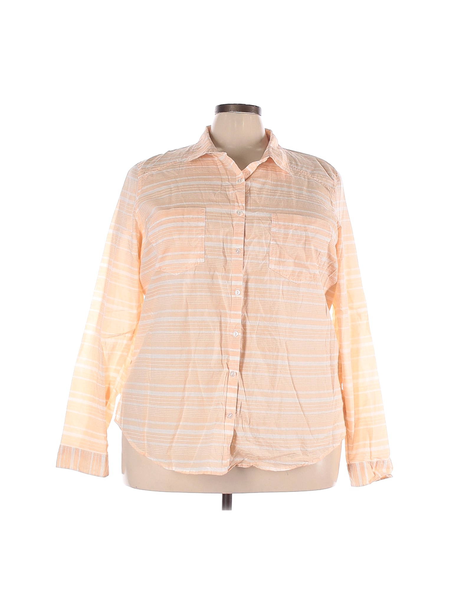Maurices Women Brown Long Sleeve Button-Down Shirt 24 Plus | eBay