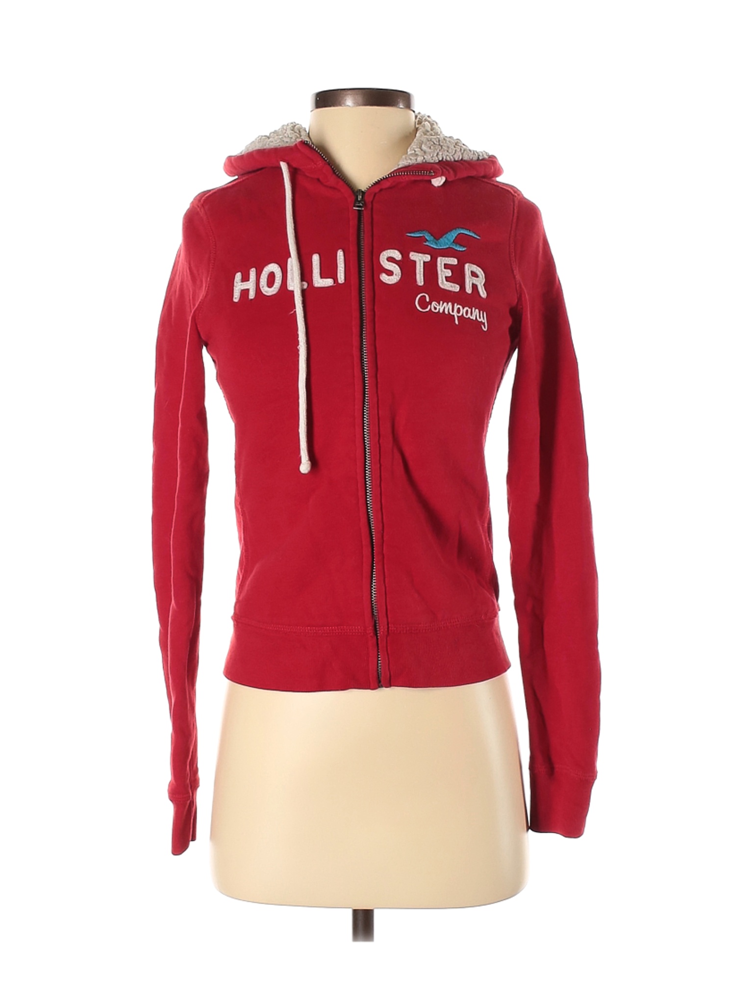 Hollister Women Red Zip Up Hoodie S | eBay